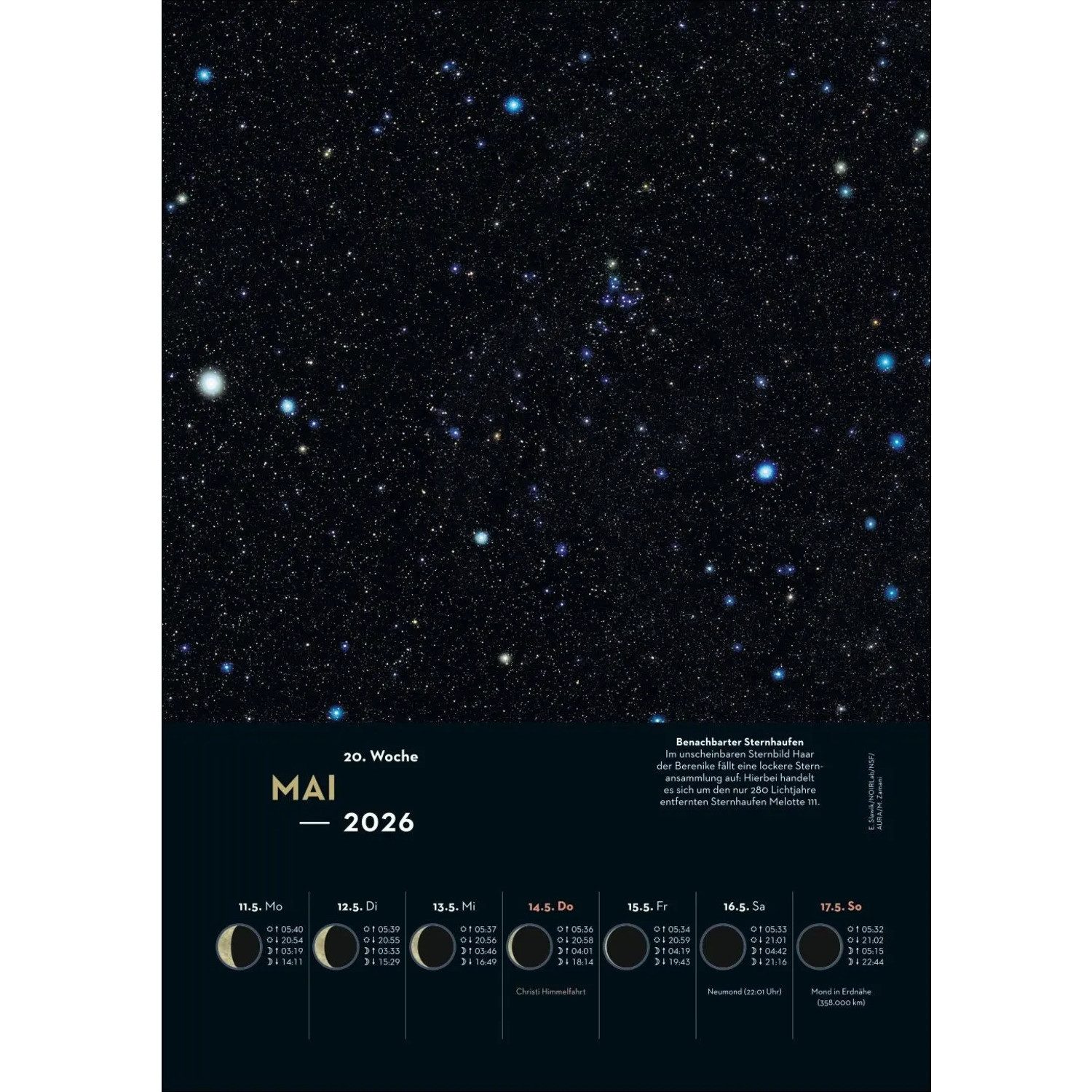 Harenberg Kalender Verlag Wandkalender KOSMOS Himmelsjahr 2026