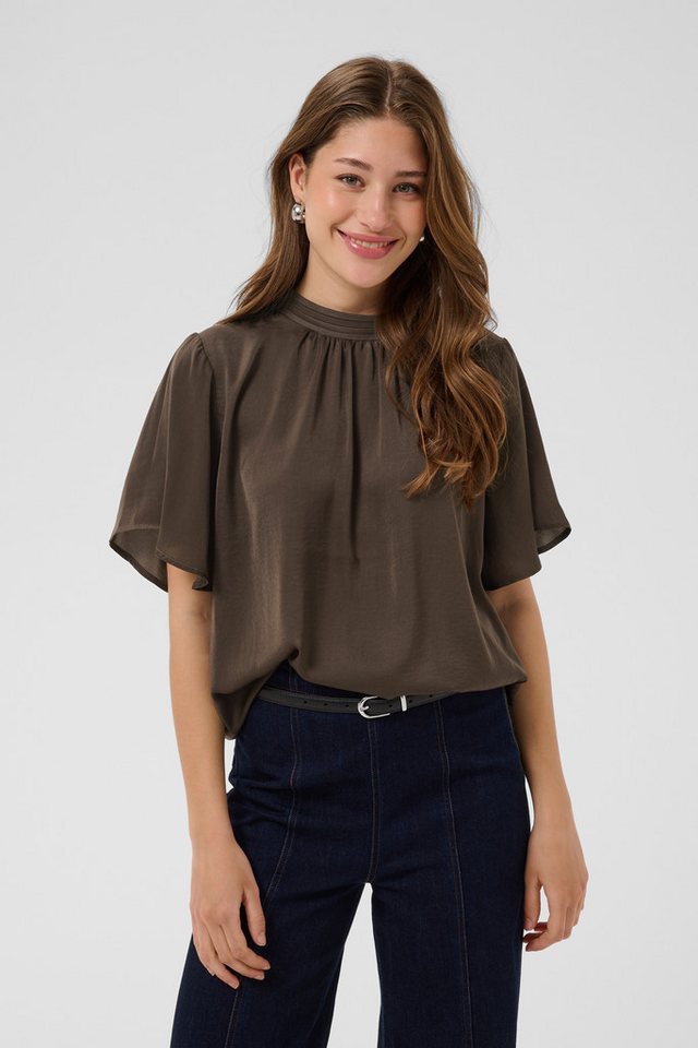 Saint Tropez Kurzarmbluse AileenSZ Flared Blouse Kunstfaser, Regular fit