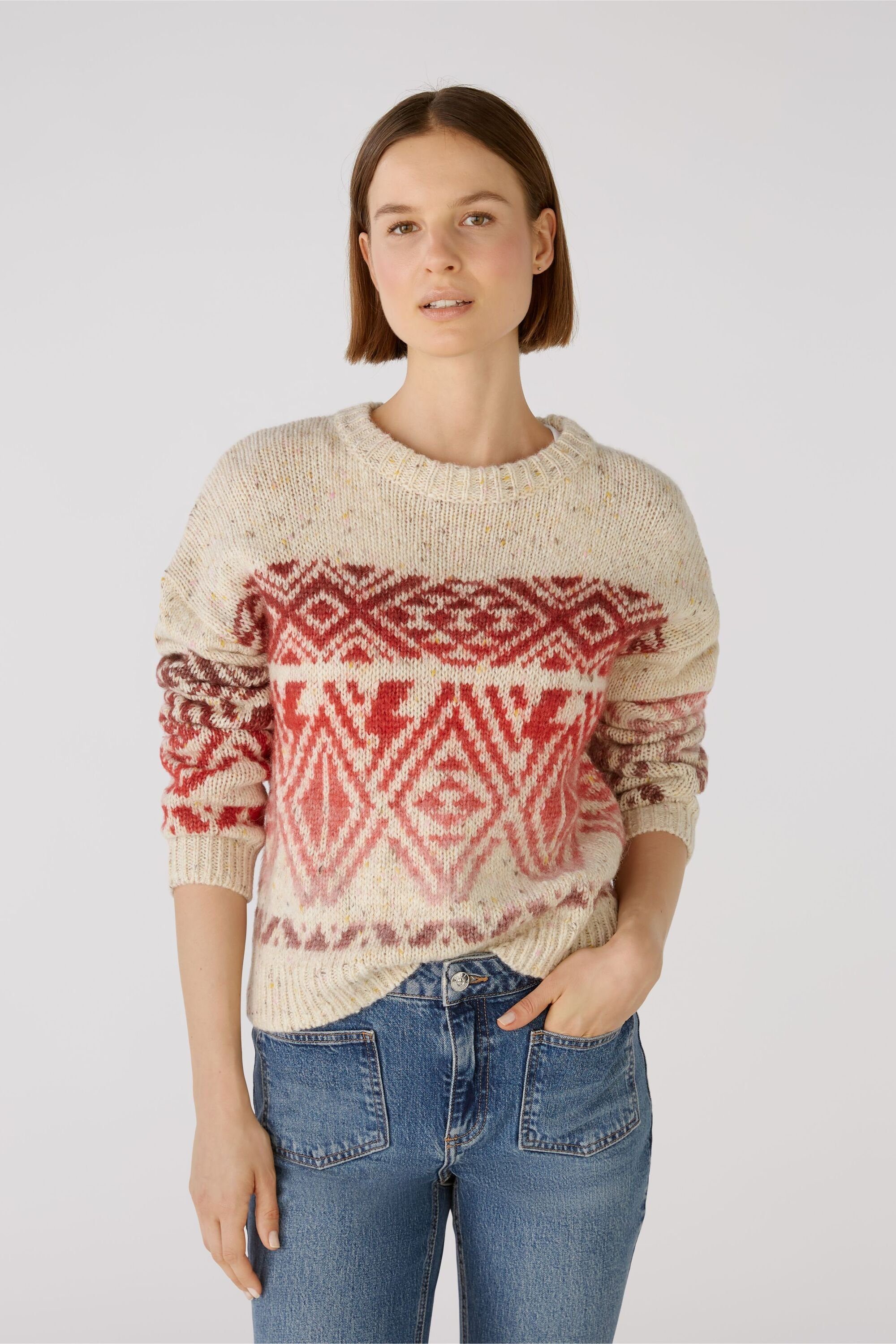 Wollmischung Strickpullover Pullover Oui