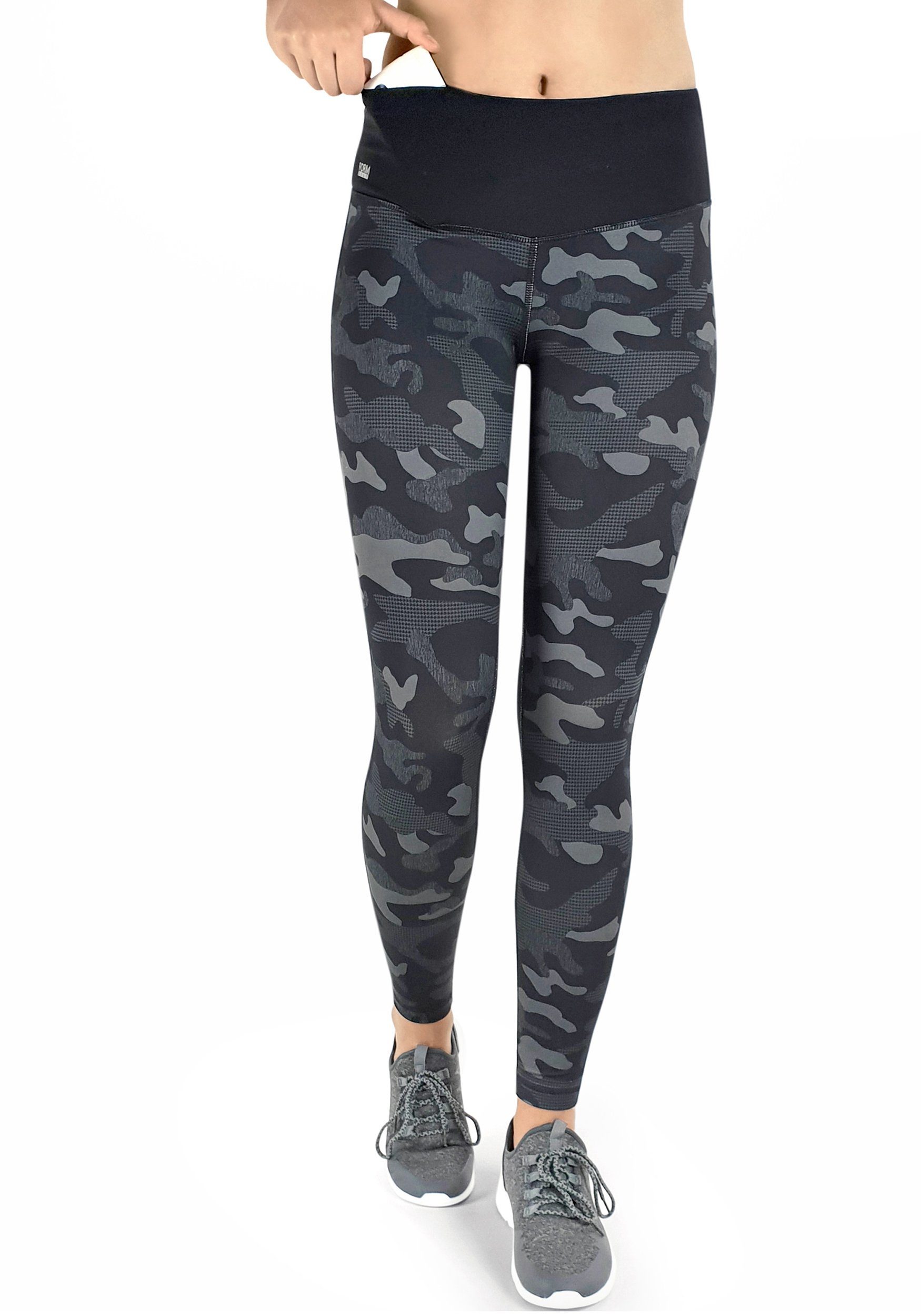 Formbelt Highwaist Leggings Laufhose Damen lang mit Handytasche Hohem Bund Atmungsaktiv High Waist Smartphone