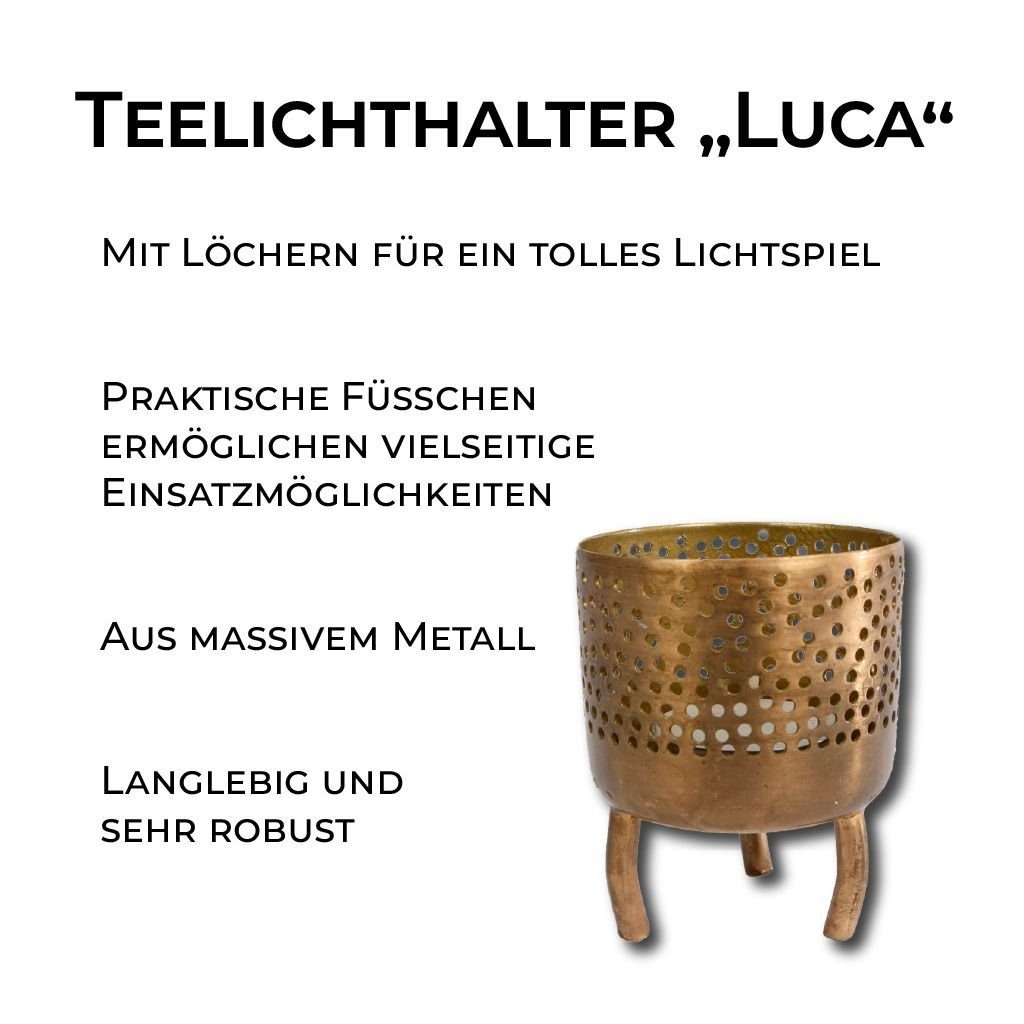 St), cm Design, Luca Teelichthalter orientalischen (1 im Rivanto Teelichtständer 6x6x8 Größe
