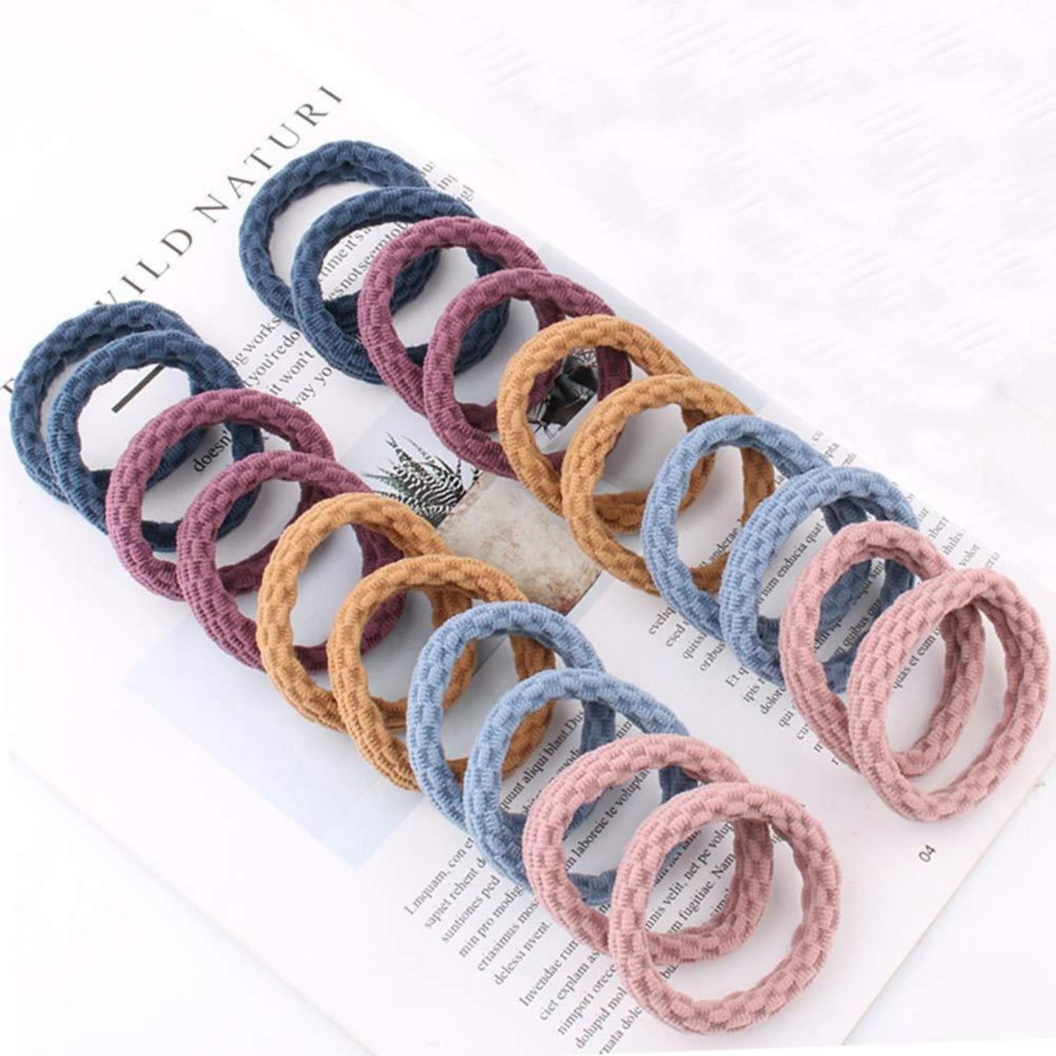 LuxusKollektion Haargummi 100stk Elastische Haargummis Zopfgummis in 10 Farben