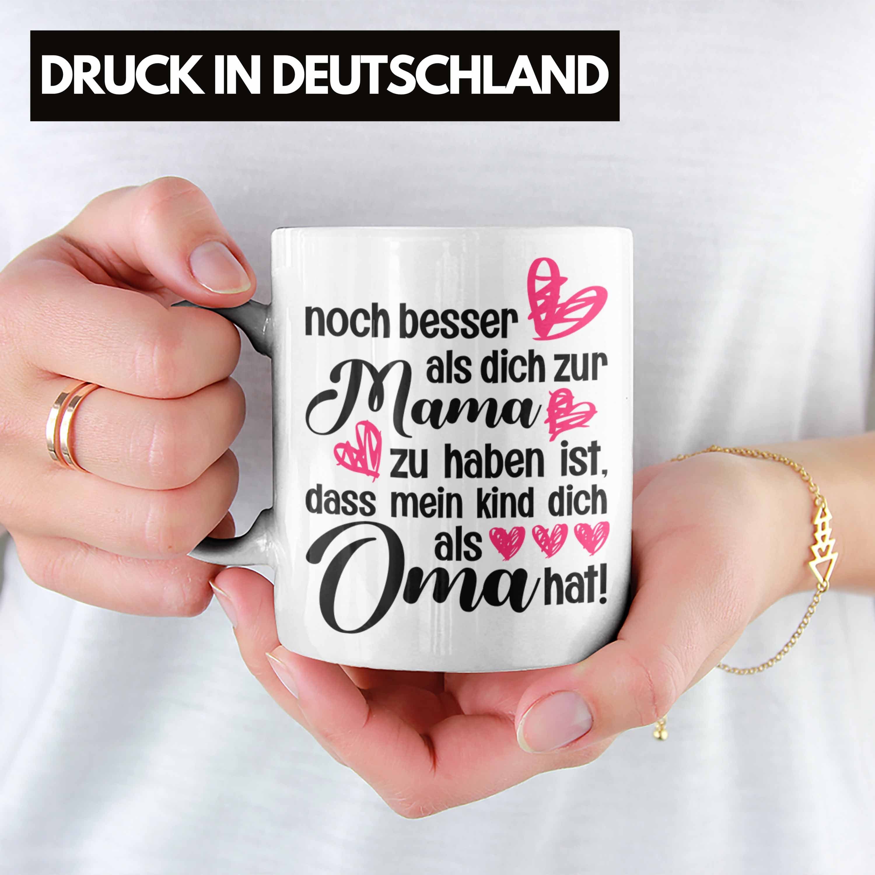 Trendation Kaffeetasse Muttertag Weiss Geschenk Mutter Süßer Spruch Tasse Oma Mama - Geschenkidee Tasse Trendation