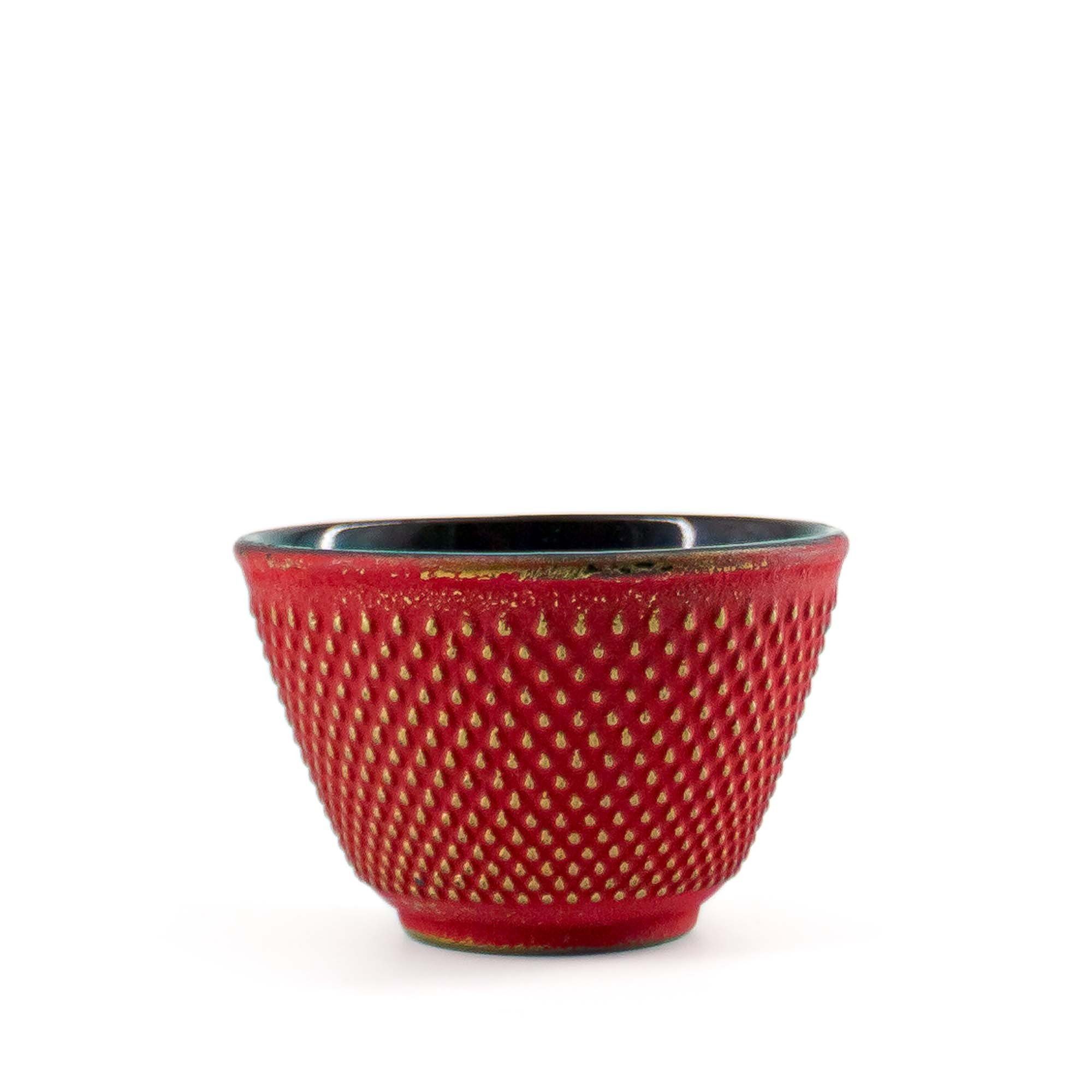 teayumi Tasse ARARE Tetsunoyunomi Gusseisentasse 120 ml Rot Gold