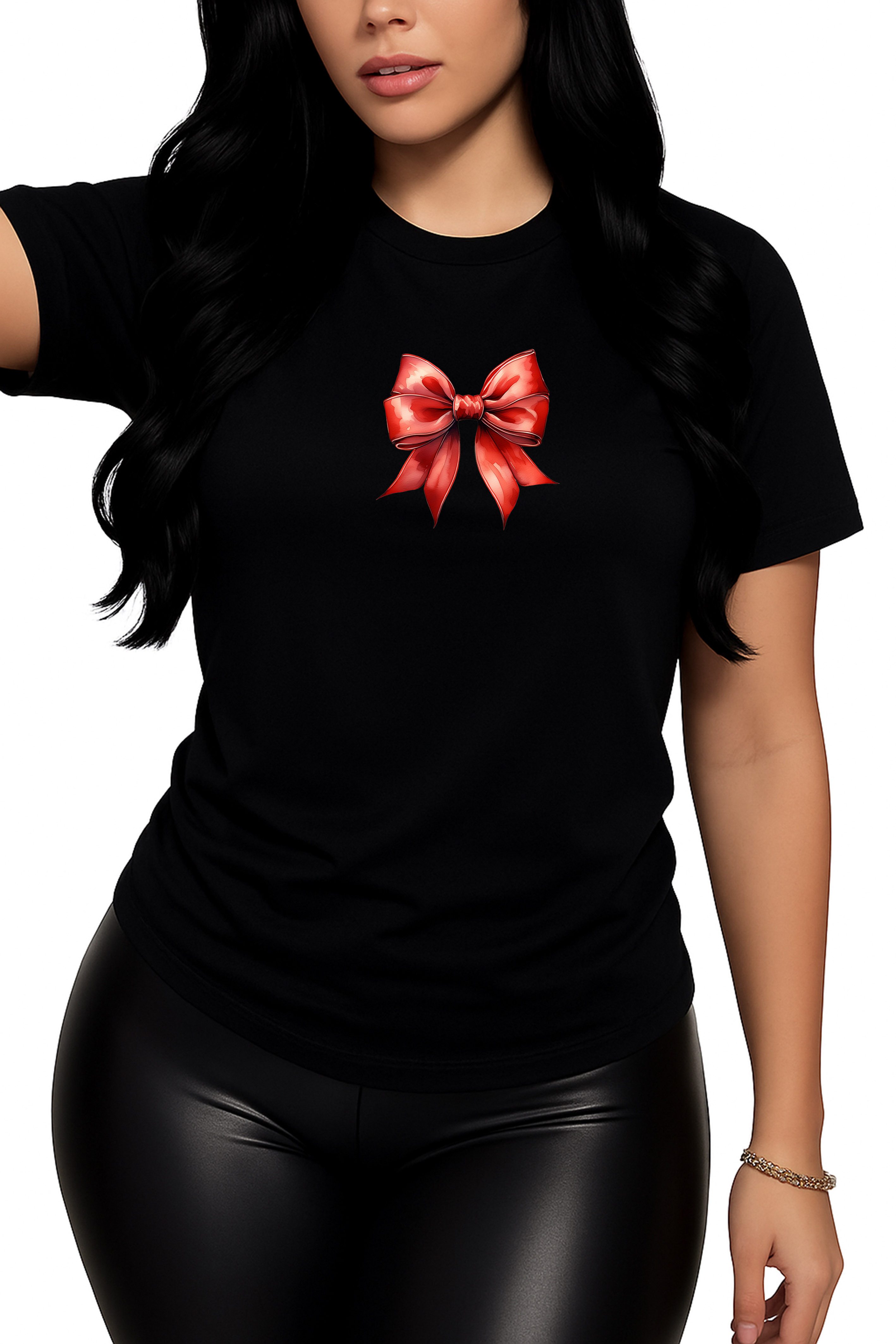 Banco T-Shirt Damen rote Schleife - günstig online kaufen