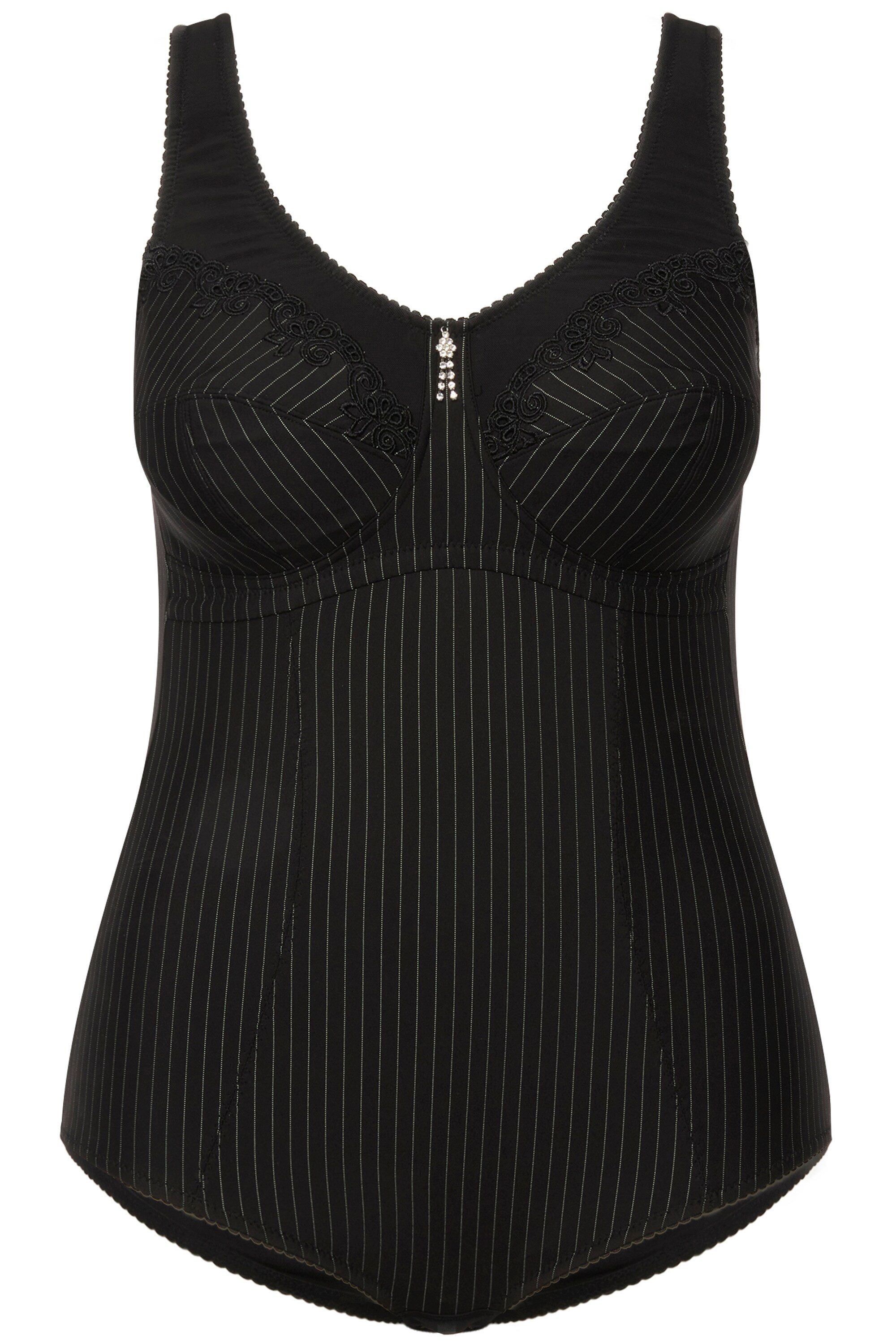 Ulla Popken Body Shaping-Body Nadelstreifen ohne BH tragbar