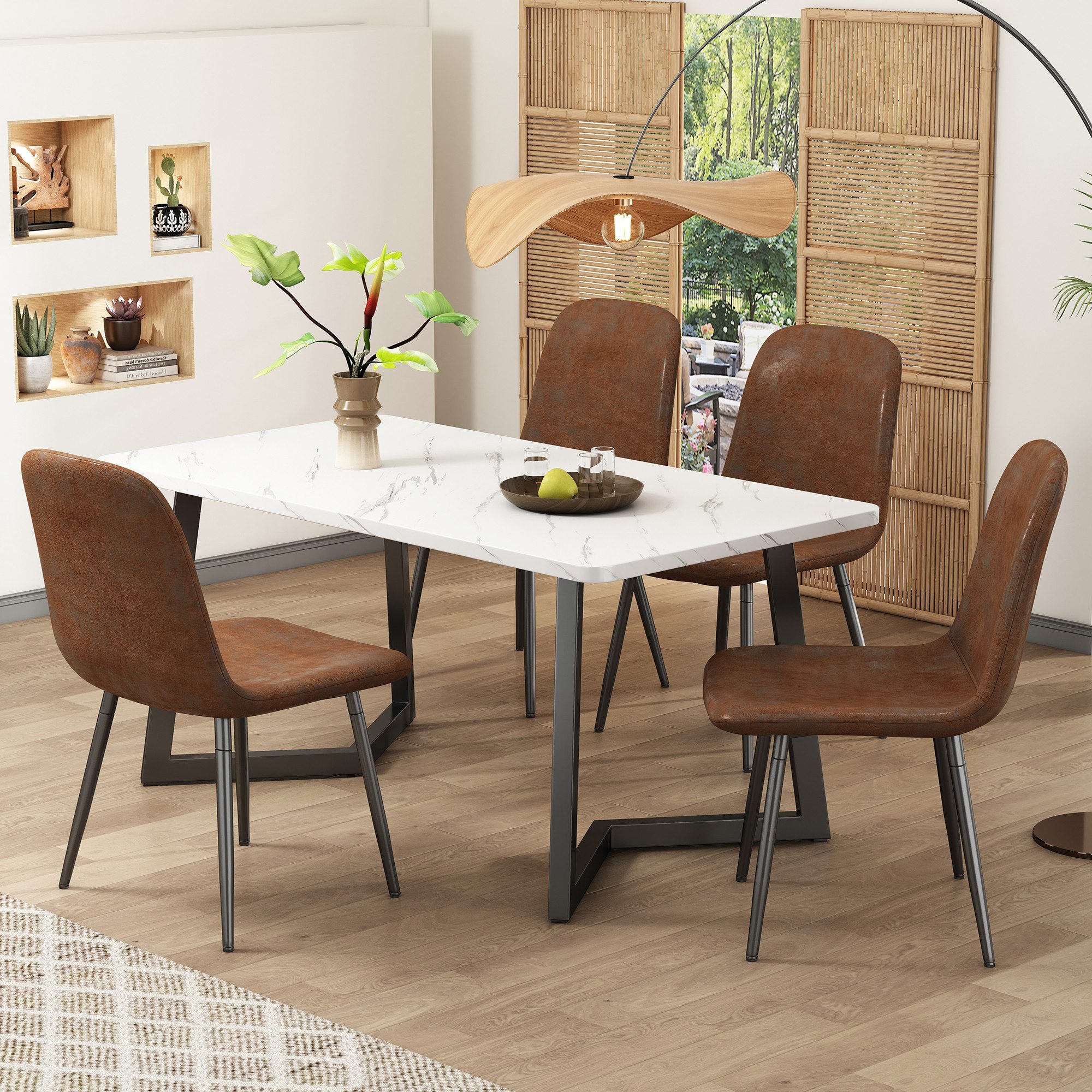 JOIVI Esstisch 5-Teiliges Esstisch Set mit günstig online kaufen