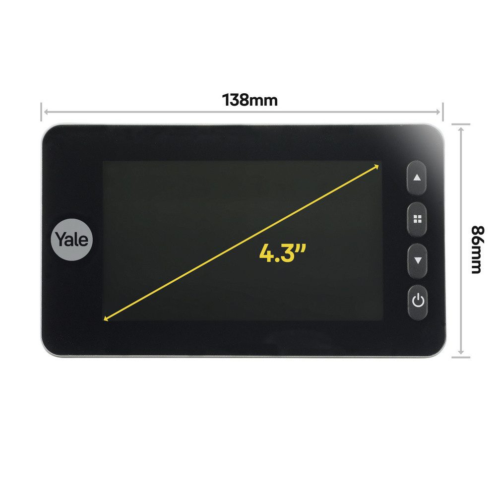 Yale Türspion YALE 45-5800-1443-00-6011 Digitaler Türspion mit LCD-Display 10.66 cm