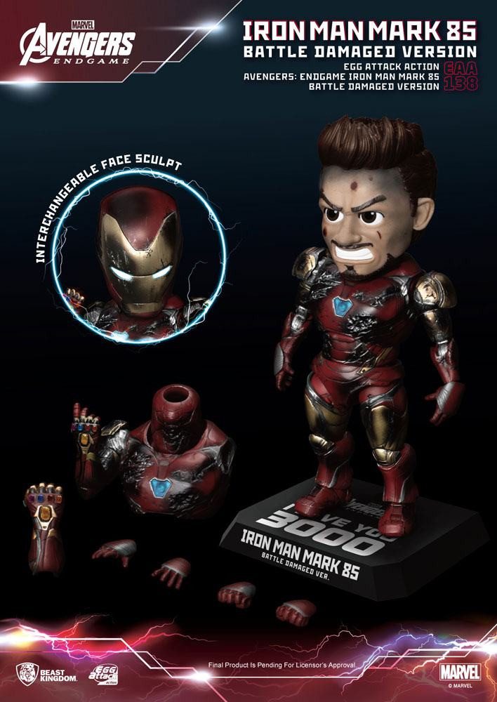 Beast Kingdom Toys Actionfigur AVENGERS ENDGAME EAA-138 IRON MAN MK85 ACTIONFIGUR BATTLE DAMAGE VERSI