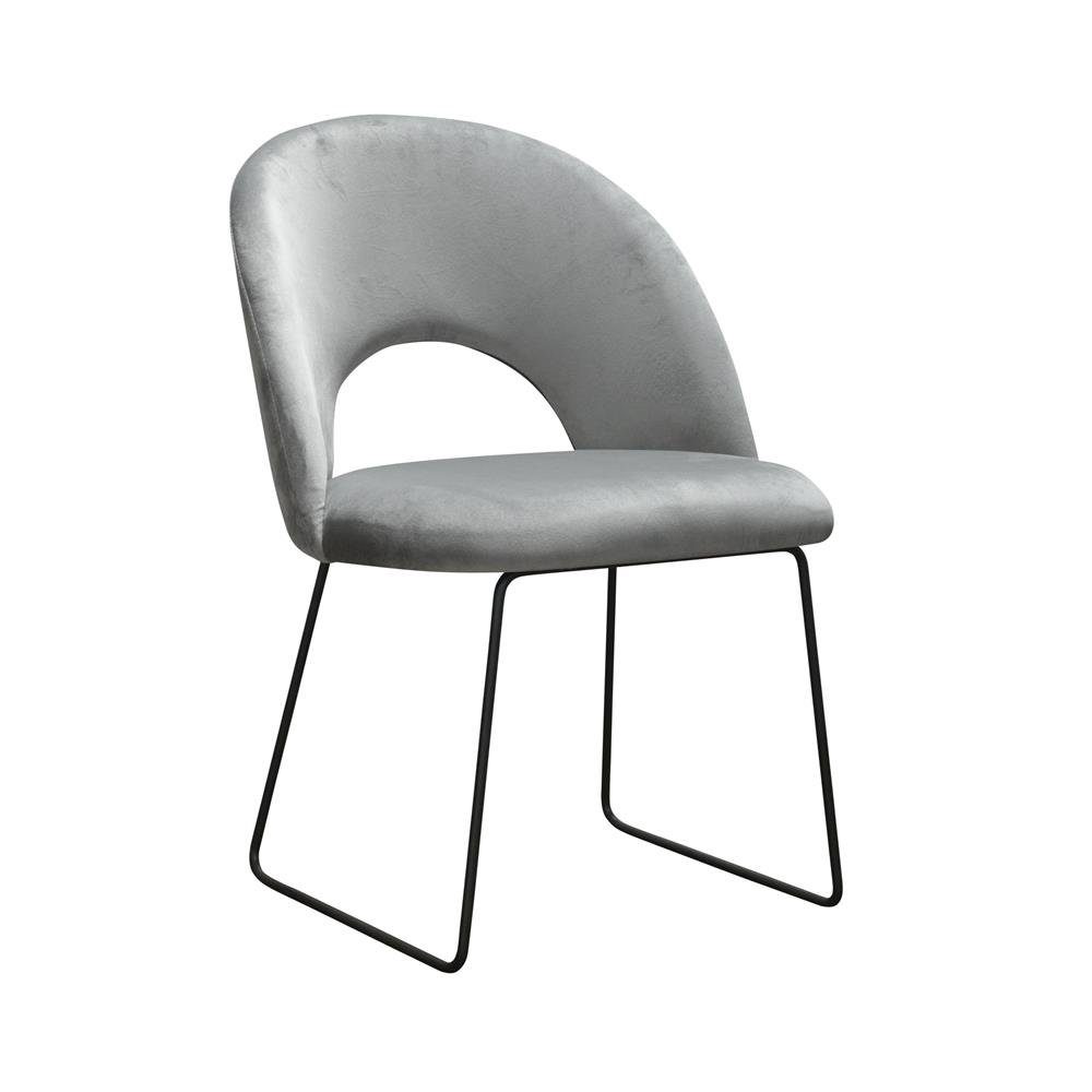Grau Zimmer Stoff Polster Ess Stuhl, JVmoebel Praxis Stuhl Wartezimmer Sitz Design Stühle Textil Neu