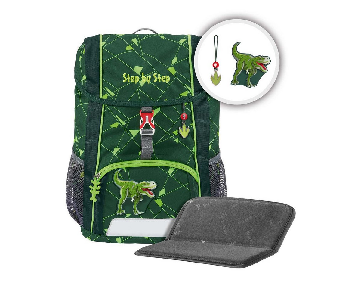 Step by Step Schulranzen Kinderrucksack, KID SHINE Dino Night Tyro 3-teilig, 13 l (3-teilig), Vorschule, Freizeitrucksack, ergonomisch