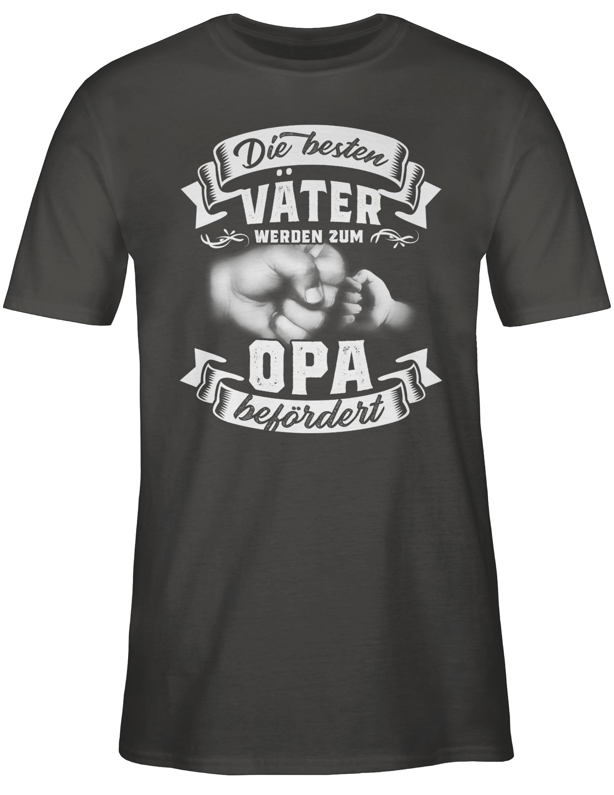Shirtracer Geschenke T-Shirt befördert Opa Opa Dunkelgrau 03 Werdender