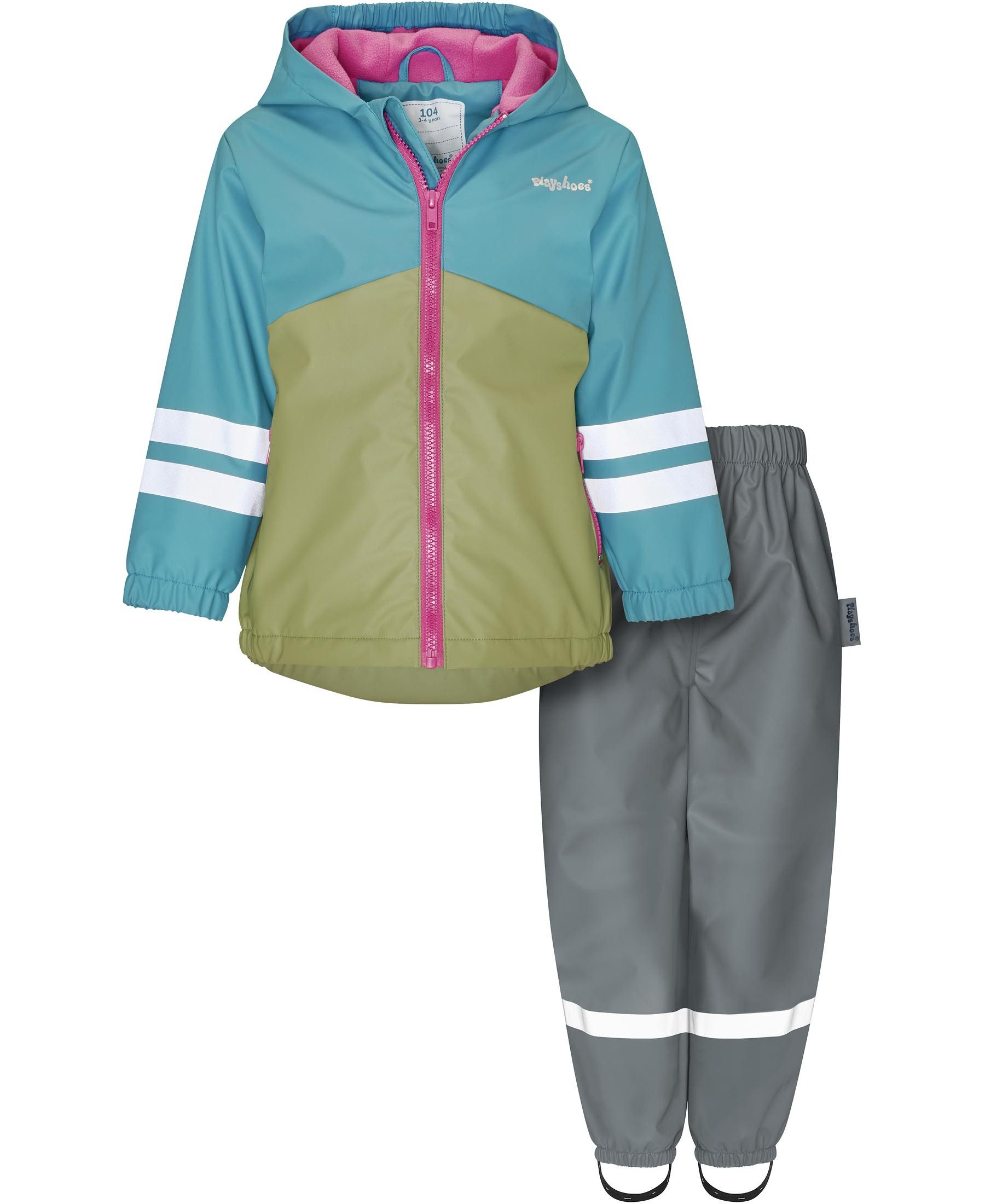 Playshoes Regenoverall Regen-Anzug mit Fleece-Futter/Halbhose