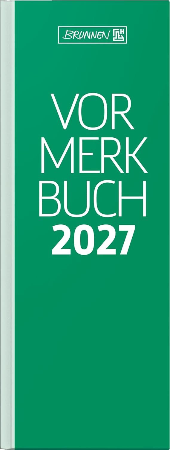 BRUNNEN Querkalender BRUNNEN Vormerkbuch Mod. 785 2027, 108×297 mm, Papier, grün