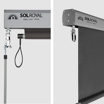 Sol Royal Klemmmarkise SolVision MS5 Senkrechtmarkise Fassadenmarkise 250x140cm anthrazit