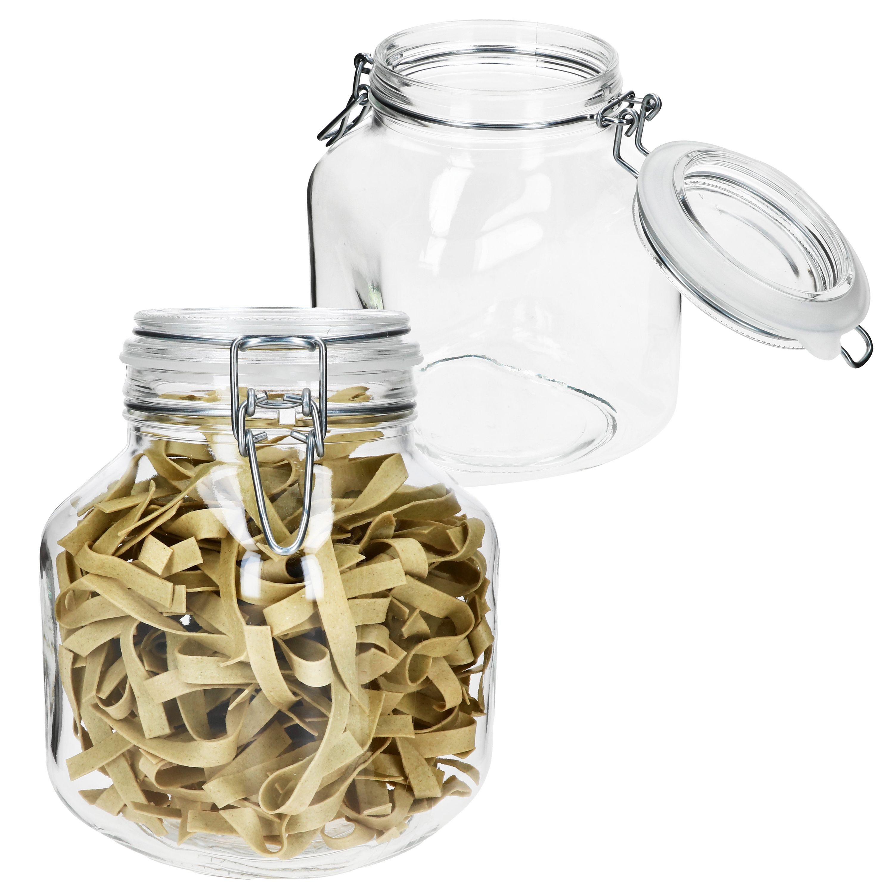 MamboCat Vorratsglas 2x PRIMA Vorratsglas 2L Glas Bügelverschluss luftdicht Einmachglas, Glas