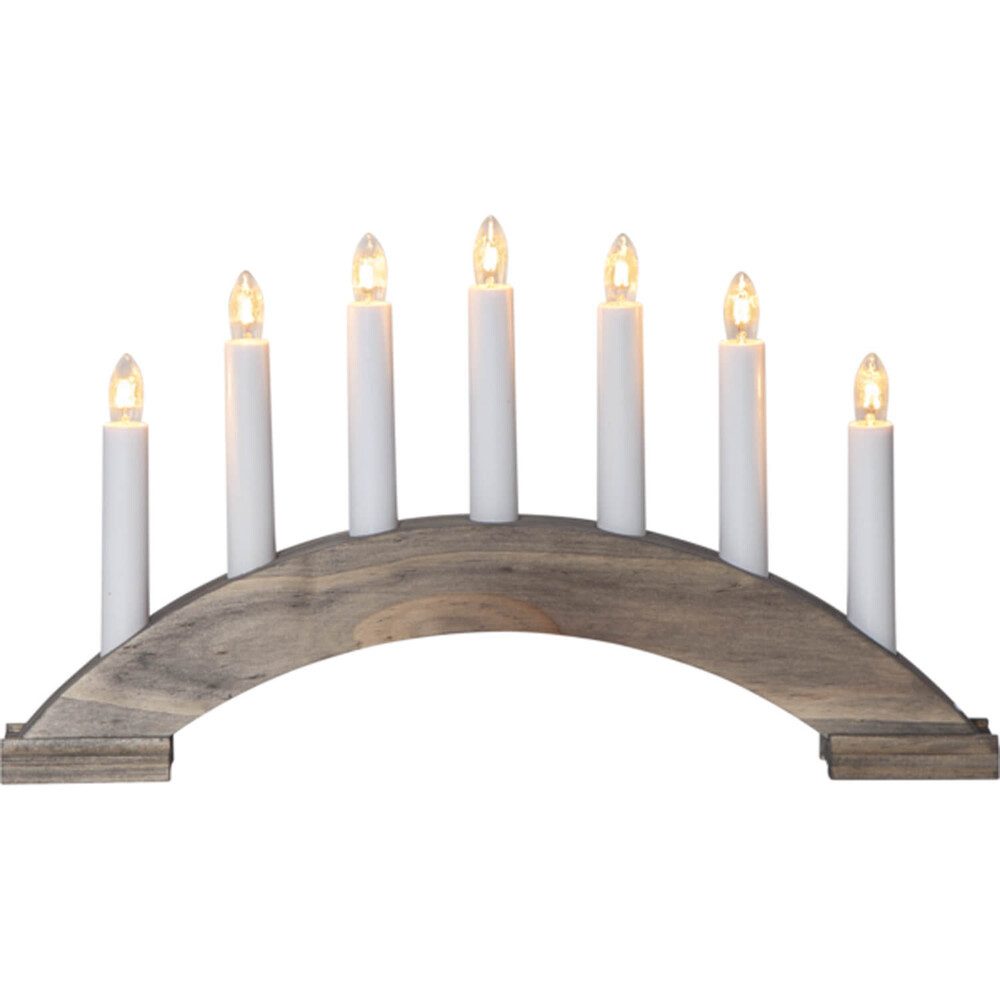 STAR TRADING LED Schwibbogen "Bea" 7-flammig, braun, L390mm
