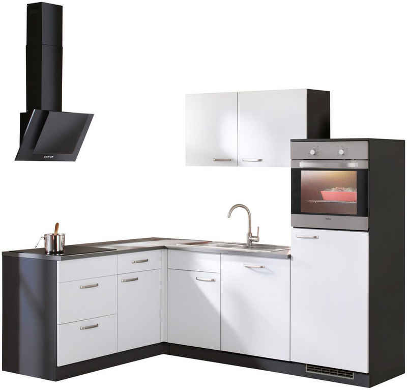 wiho Küchen Winkelküche »Michigan«, mit E-Geräten, 230 x 170 cm
