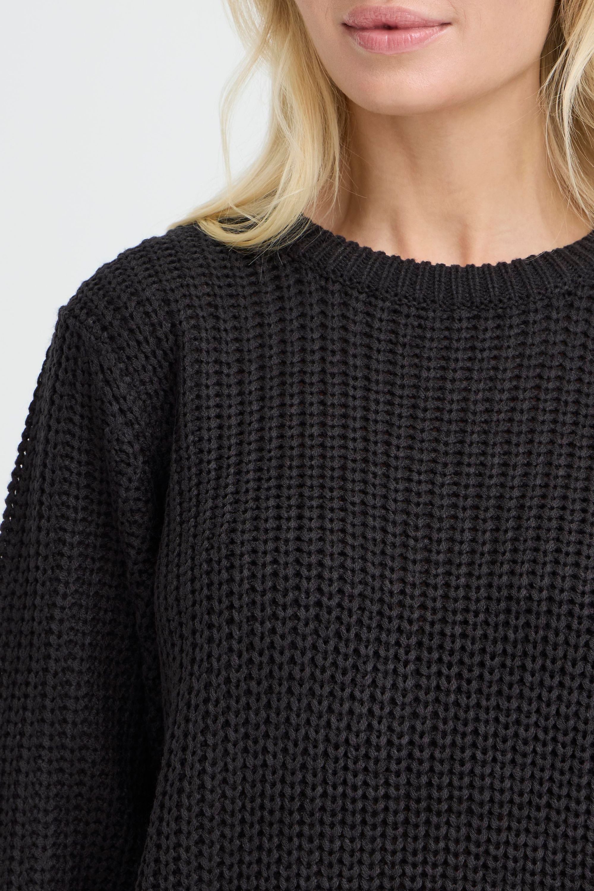 OXMO Strickpullover OXEdna Moderner Pullover mit Aufdruck