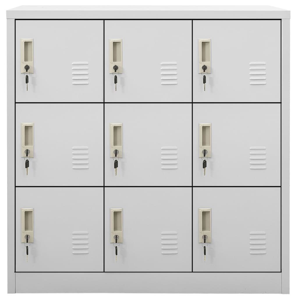 vidaXL Fächerschrank Schließfachschränke 2 Stk. Hellgrau günstig online kaufen