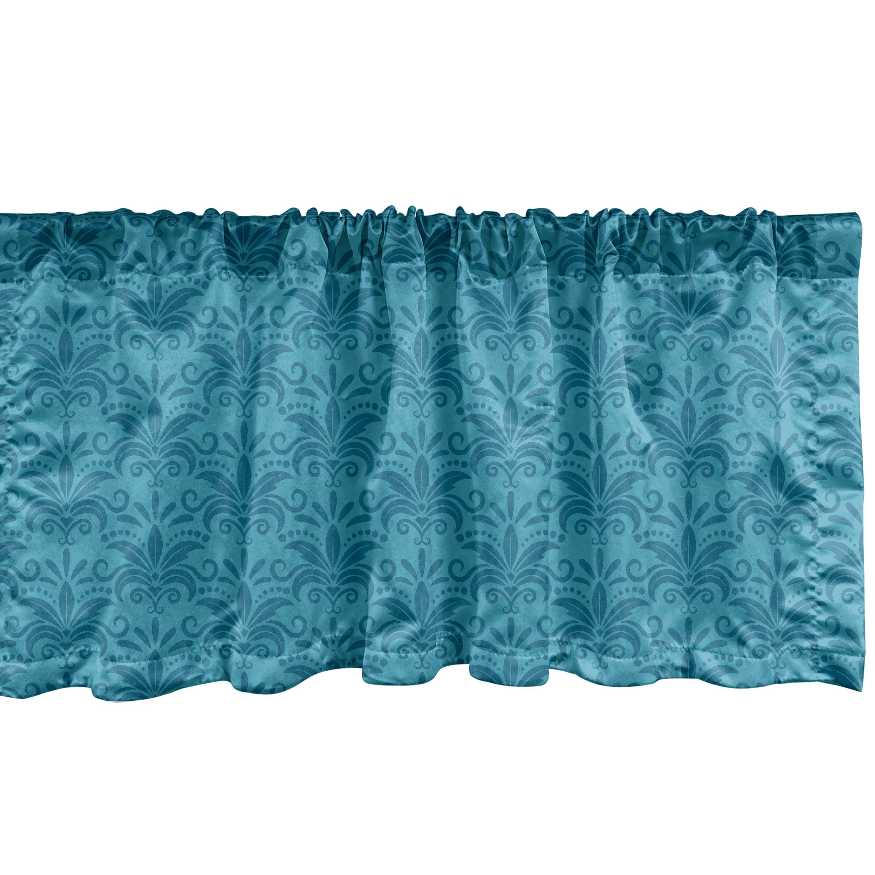 Scheibengardine Vorhang Volant für Küche Schlafzimmer Dekor mit Stangentasche, Abakuhaus, Microfaser, Jahrgang Victorian Inspired Flourish