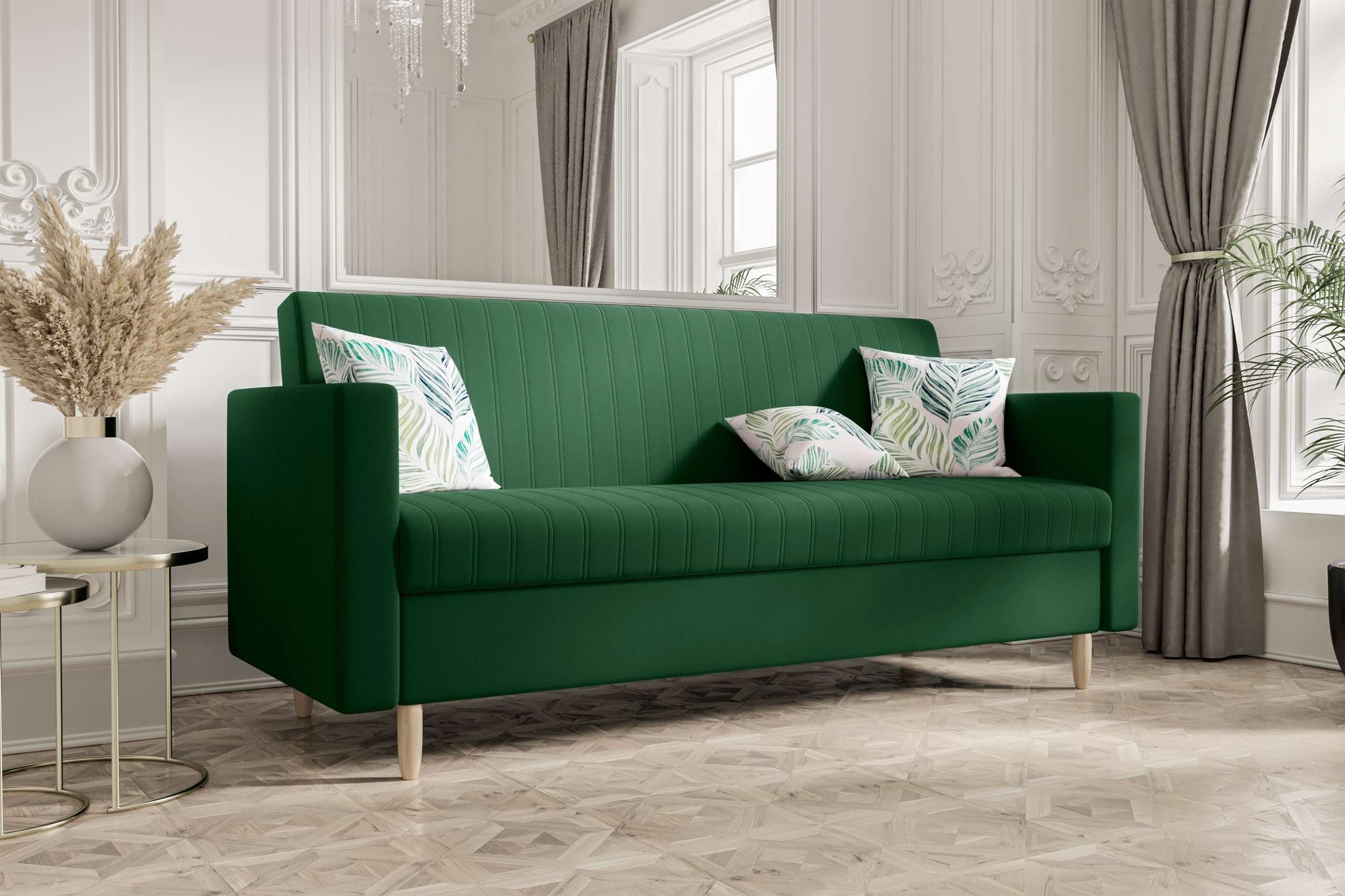 Stylefy 3-Sitzer Melisa, Sofa, Schlafsofa, Modern Sitzkomfort, Design Bettkasten, mit Bettfunktion, mit