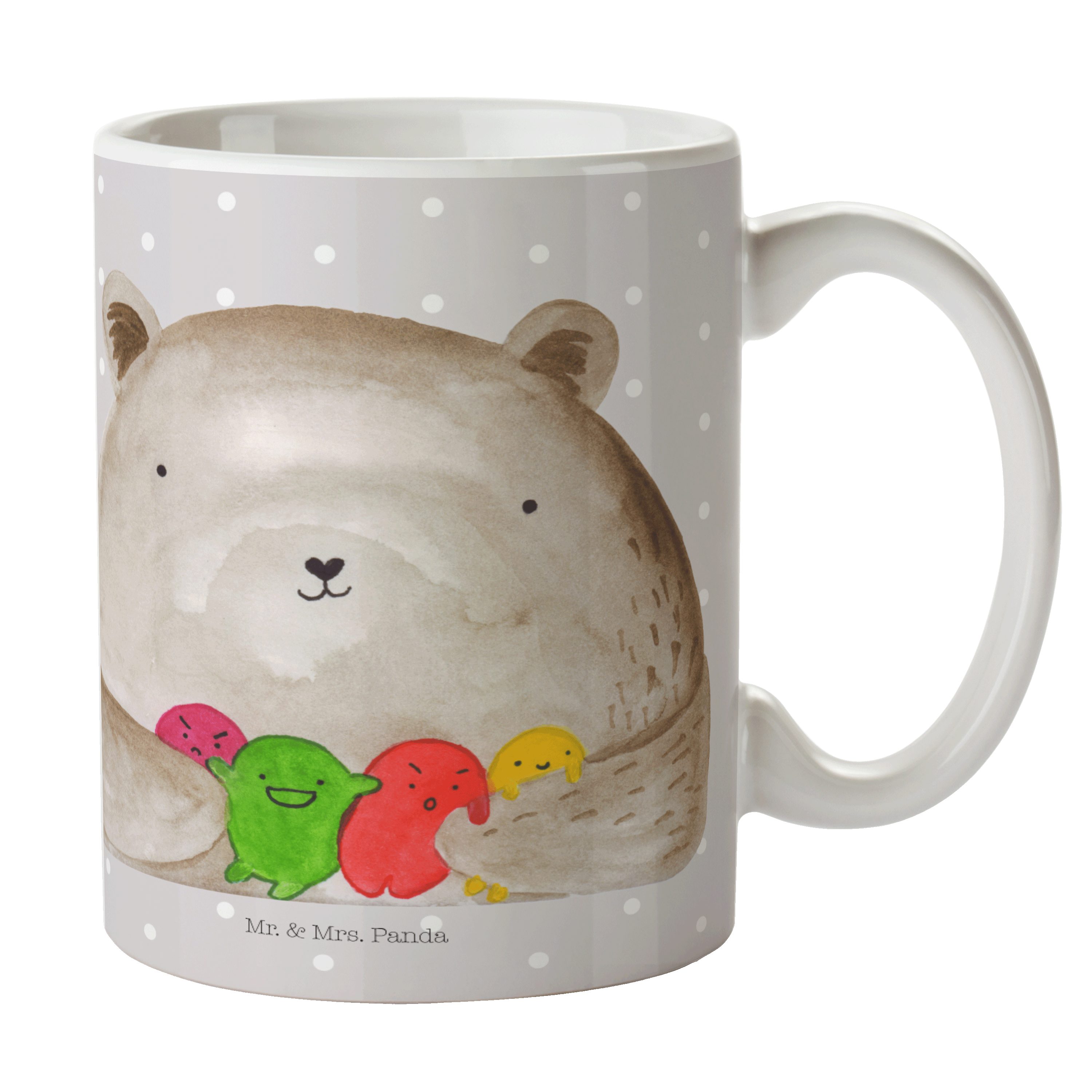 - Tasse Grau Kaffeetasse, Panda Teebecher, Geschenk, Mr. Keramik - & Gefühl Bär Teddybä, Mrs. Pastell