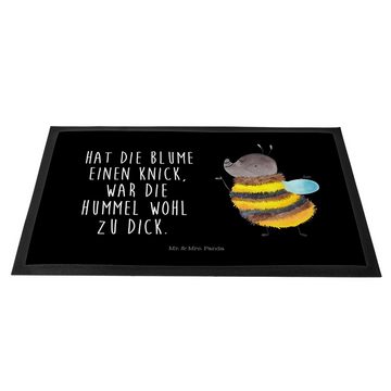 Fußmatte Hummel flauschig - Schwarz - Geschenk, Vorleger, süße Tiermotive, Blu, Mr. & Mrs. Panda, Höhe: 0.6 mm
