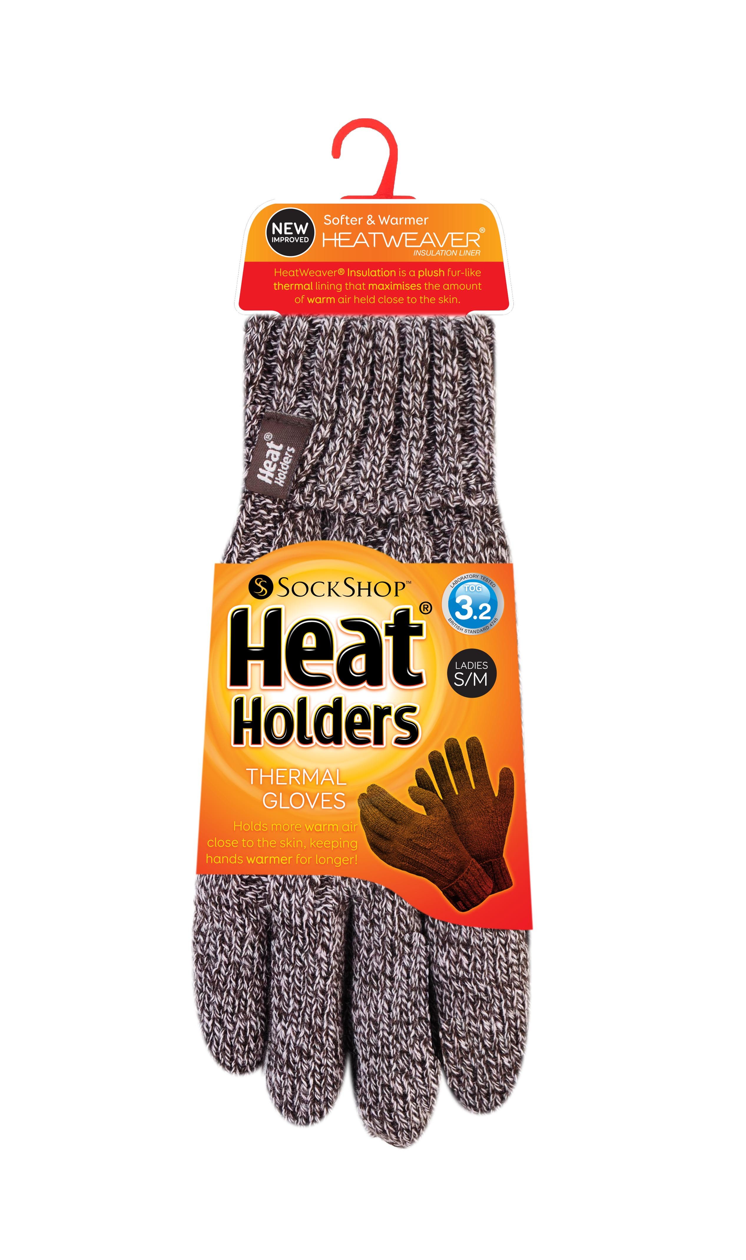 Heat Holders Strickhandschuhe braun Größe S/M günstig online kaufen