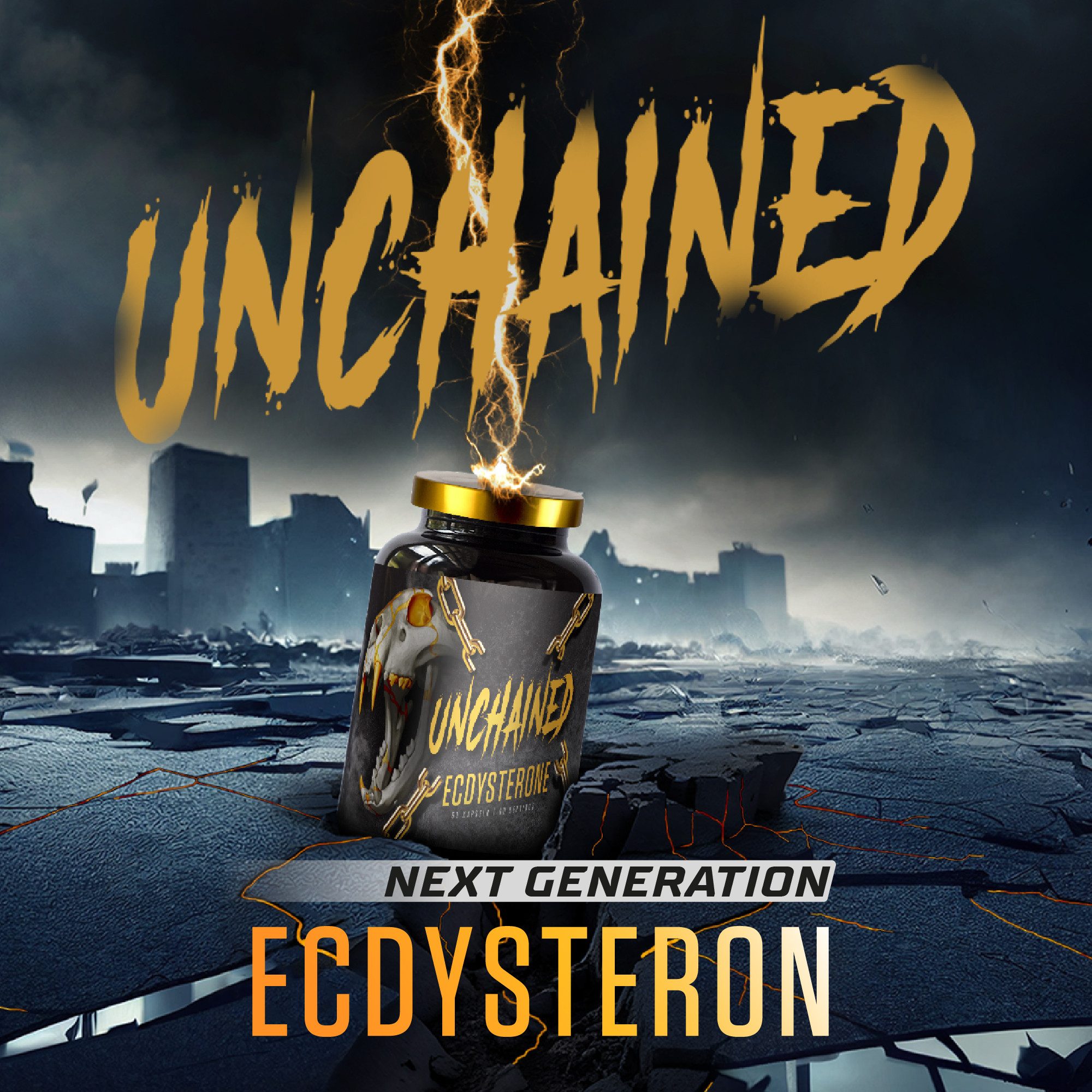 Unchained UNCHAINED® - Beta Ecdysterone Booster Muskelaufbau Vegan 60 Kapseln, 33 g