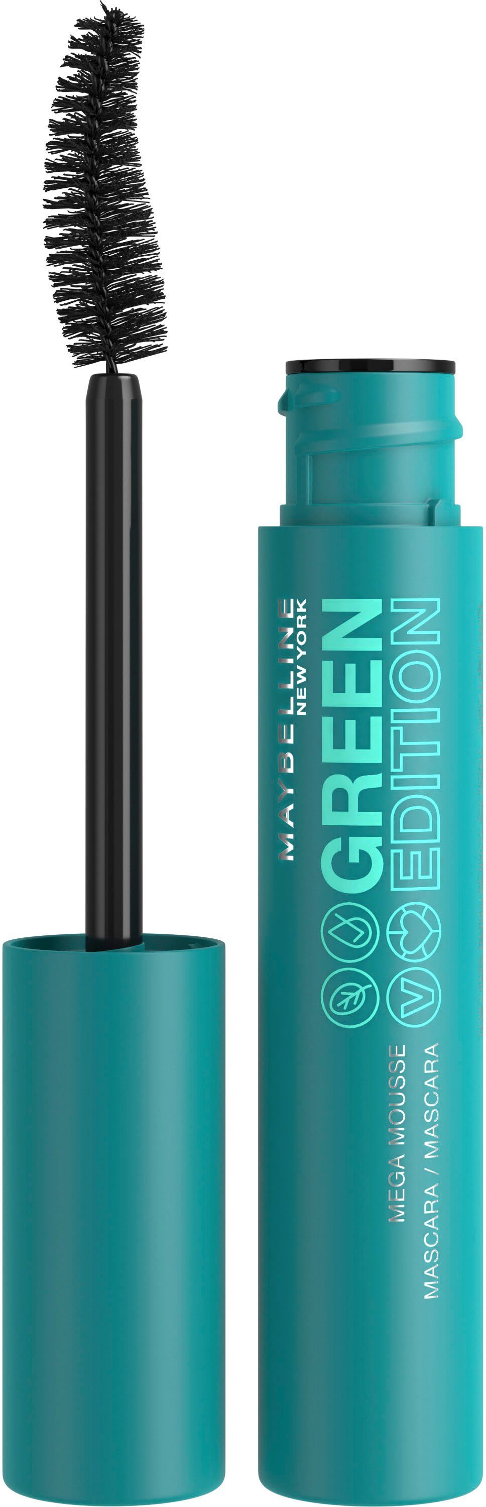 Neue Ware eingetroffen Edition braun 003 NEW MAYBELLINE YORK Green WSH Mega Mascara Mousse Mascara