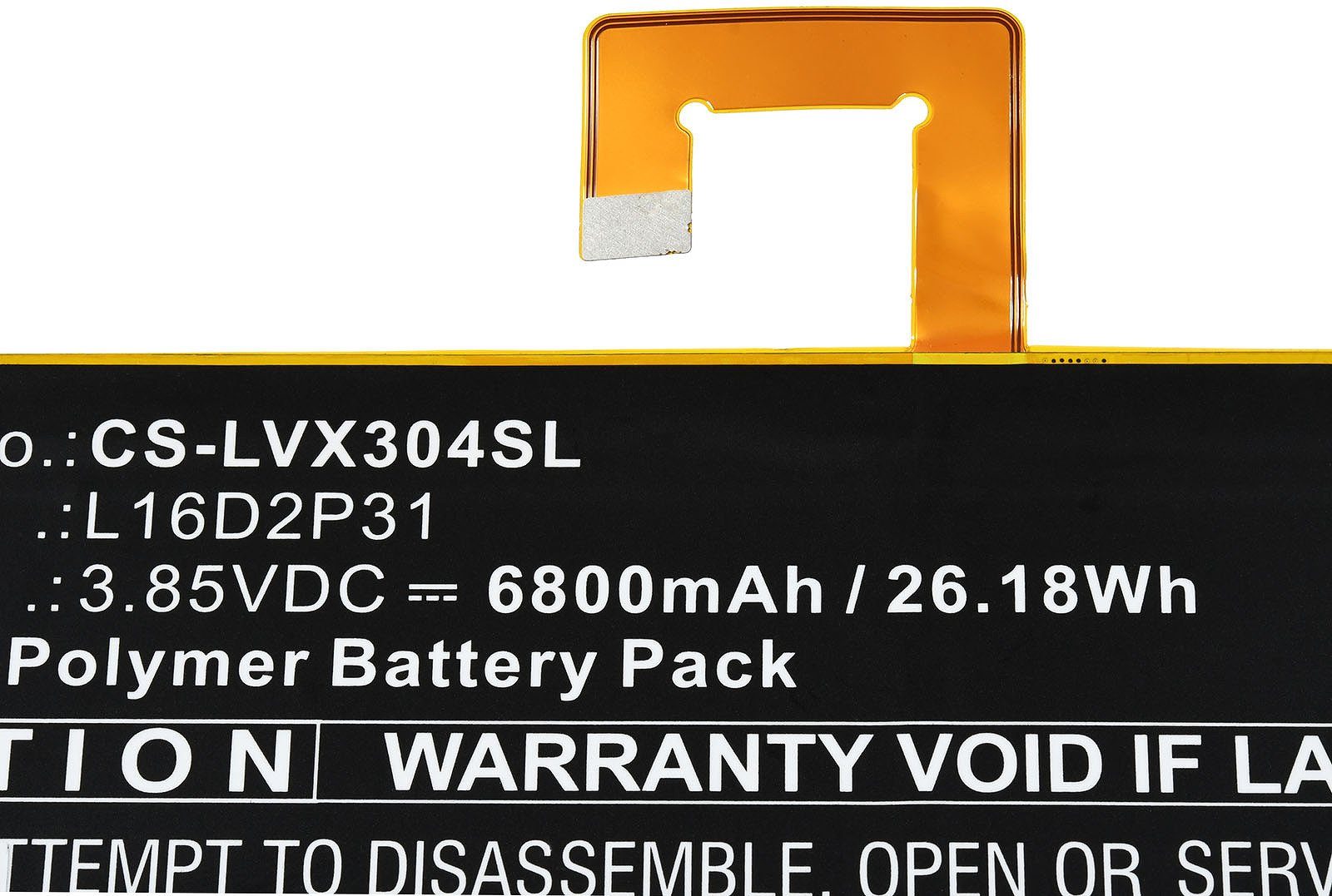 V) (3.85 Akku 6800 TB-X304F/L Lenovo für Laptop-Akku Powery mAh