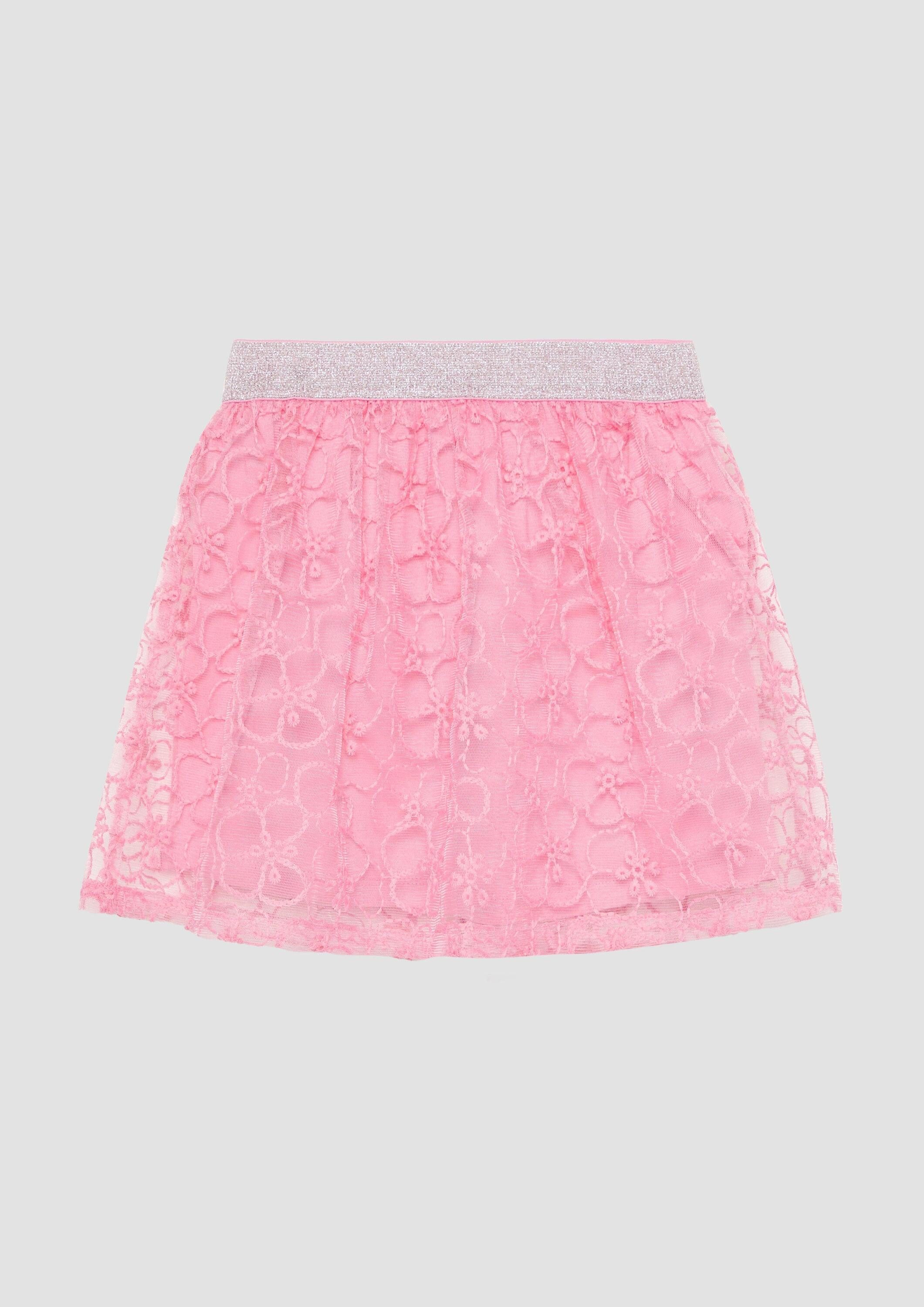 s.Oliver Minirock Rock Festlicher Spitzenrock mit Glitzerbund