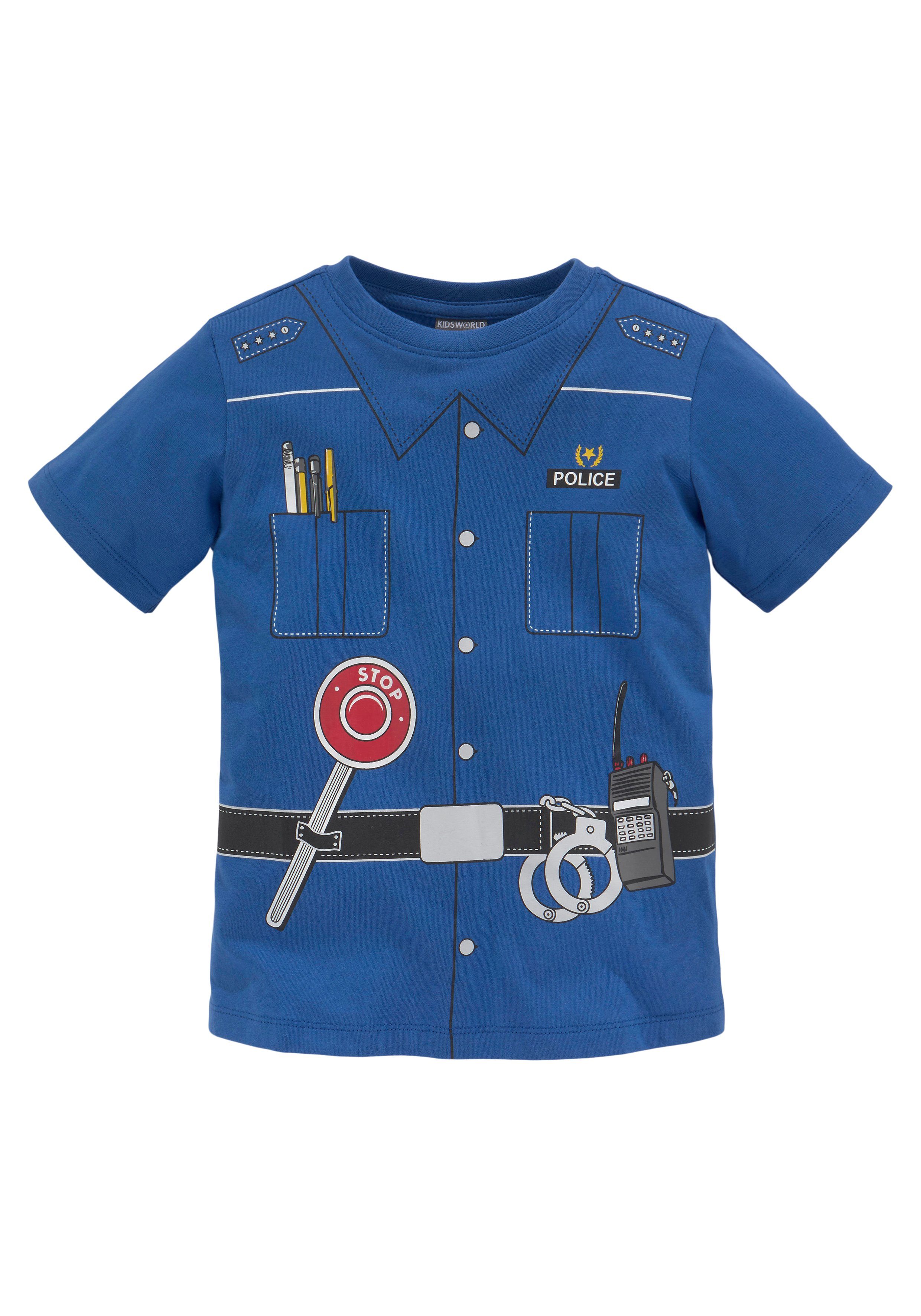 Druck T-Shirt POLIZEI KIDSWORLD Uniform