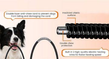 Daskoo Heizdecke Wärmematte Haustiere Outdoor Heizung Heizdecke Hunde beheizt, 9 einstellbare Temperaturen mit automatischer Abschaltung