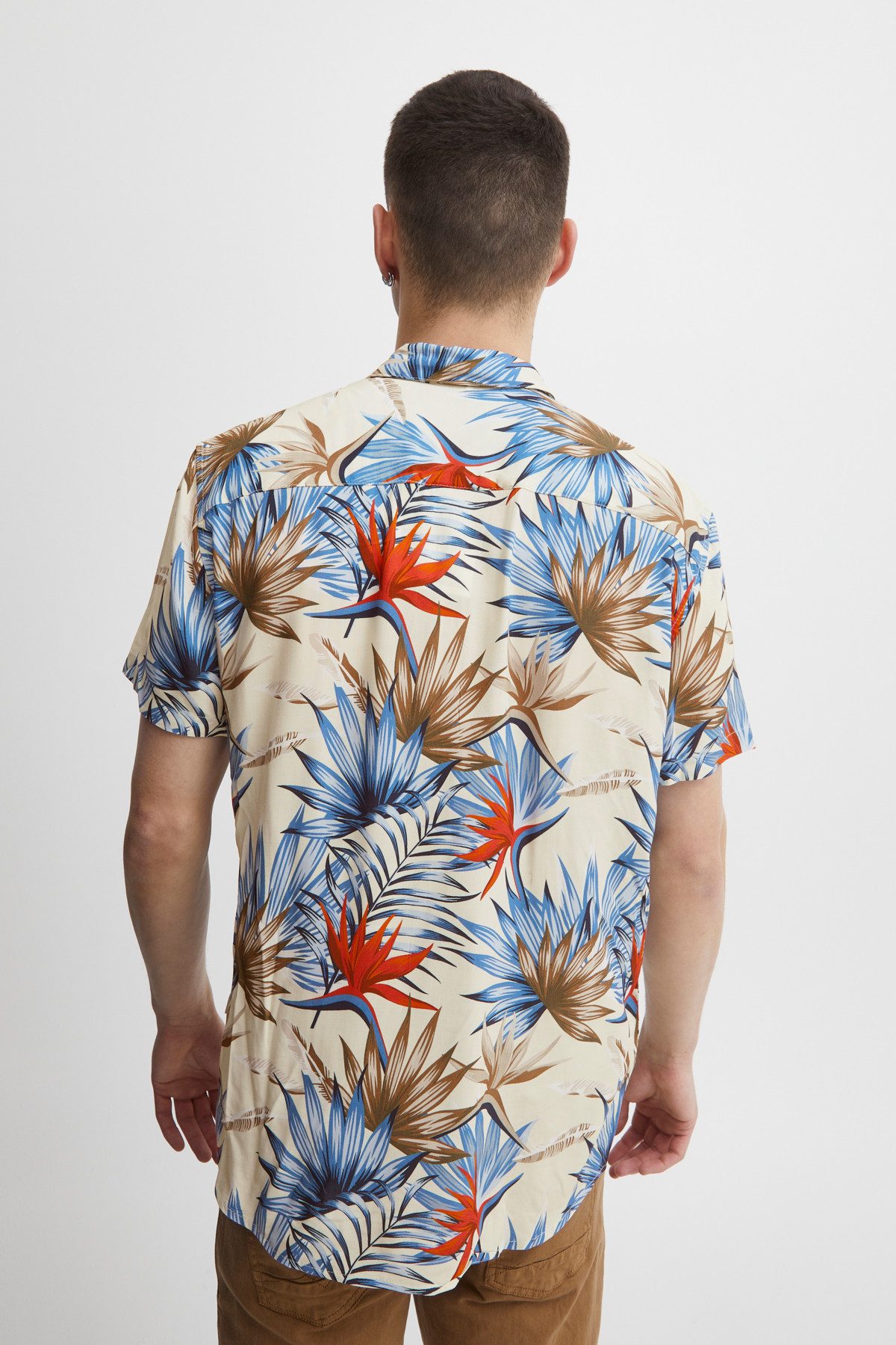 Blend Kurzarmhemd Florales Kurzarm Freizeit Oberteilfür BLEND - Shirt - H-5122