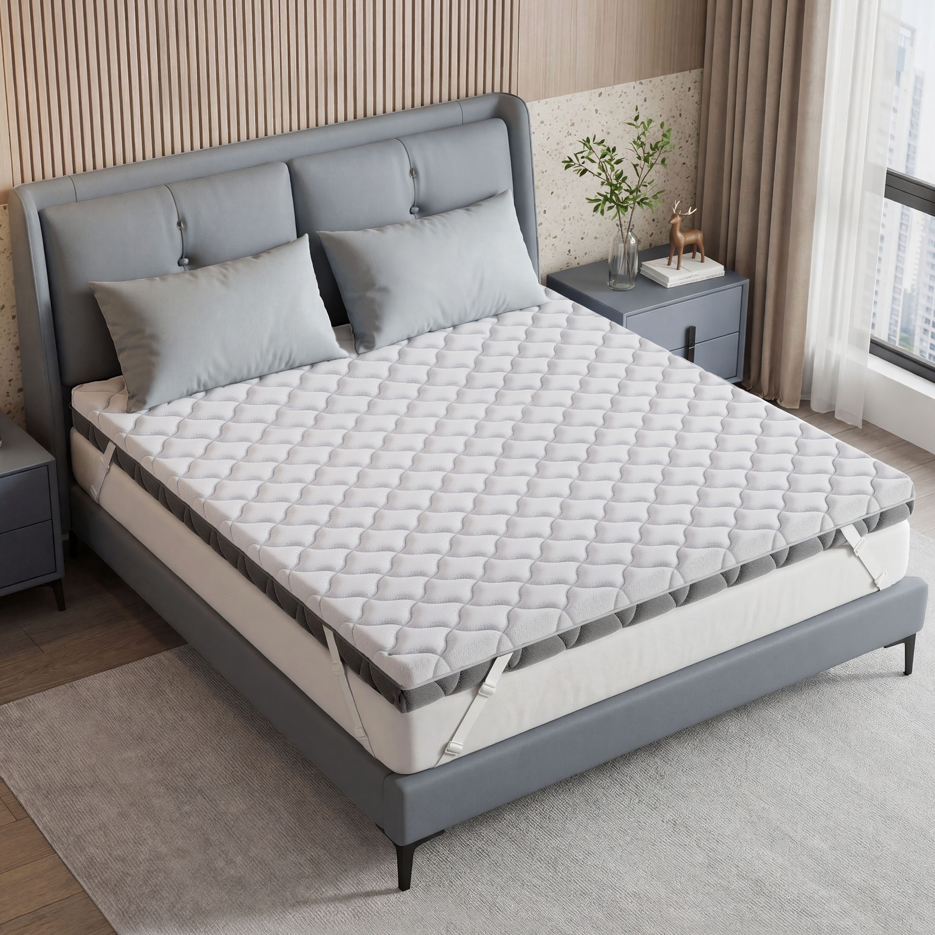 Komfortschaummatratze Matratze Zwei Liegeseiten, Gelschaummatratze 180x200cm, 140x200cm usw, Vipbear, 6 cm hoch, 6cm/8cm hoch, Atmungsaktive, Wendematratze H2/H3, für Haus Apartment