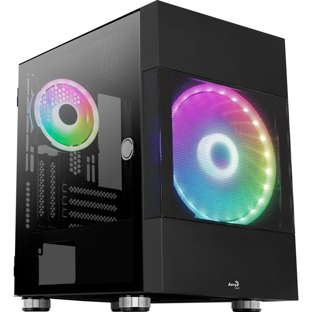 Aerocool PC-Gehäuse Geh Mini Atomic Lite v1 - Mini-Tower-Gehäuse - schwarz