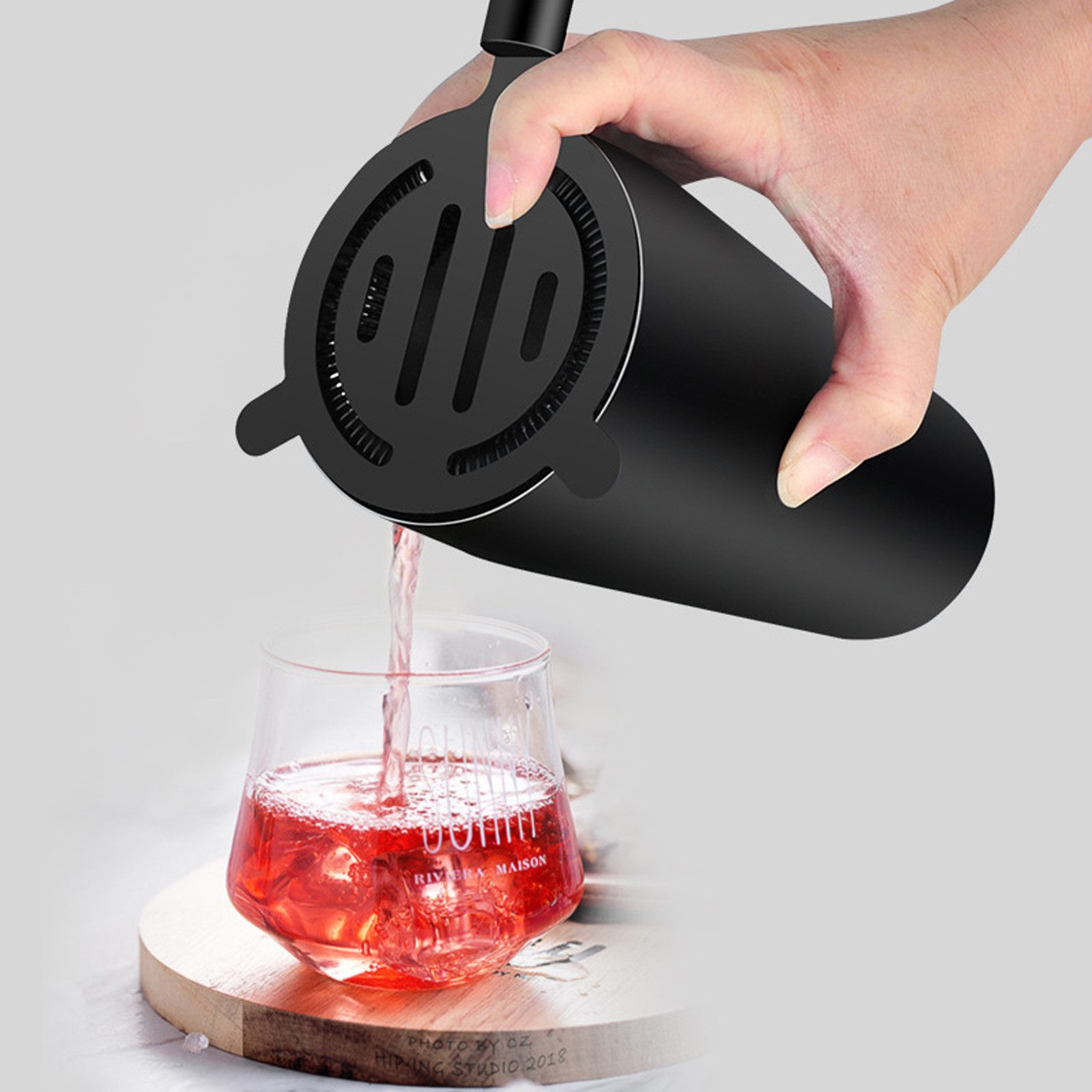 HAUSS SPOLE Cocktail Shaker 8er Barkeeper Set Professionelles Cocktail Shaker Cocktail Set, Edelstahl, (Barkeeper Mixer Werkzeug, 8-tlg., mit 700mL Shaker doppel messbecher löffel), zum mischen von getränken zuhause bar Party
