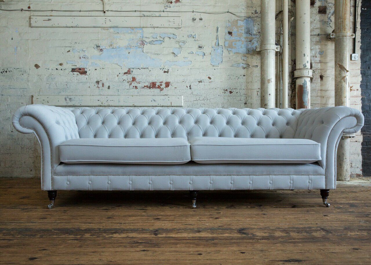 JVmoebel Chesterfield-Sofa, Chesterfield 4 Sitzer Design Sofa Sofa cm 265 Couch