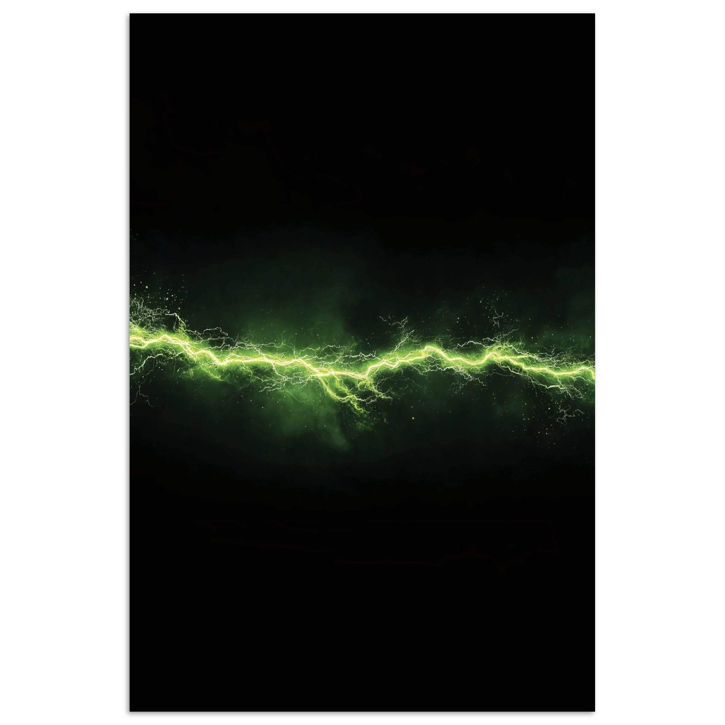 MuchoWow Poster Spiele - Elektrizität - Leitung - Funken - Grün, (1 St), Poster ohne Rahmen, Wandbild, Wandposter, 20x30 cm