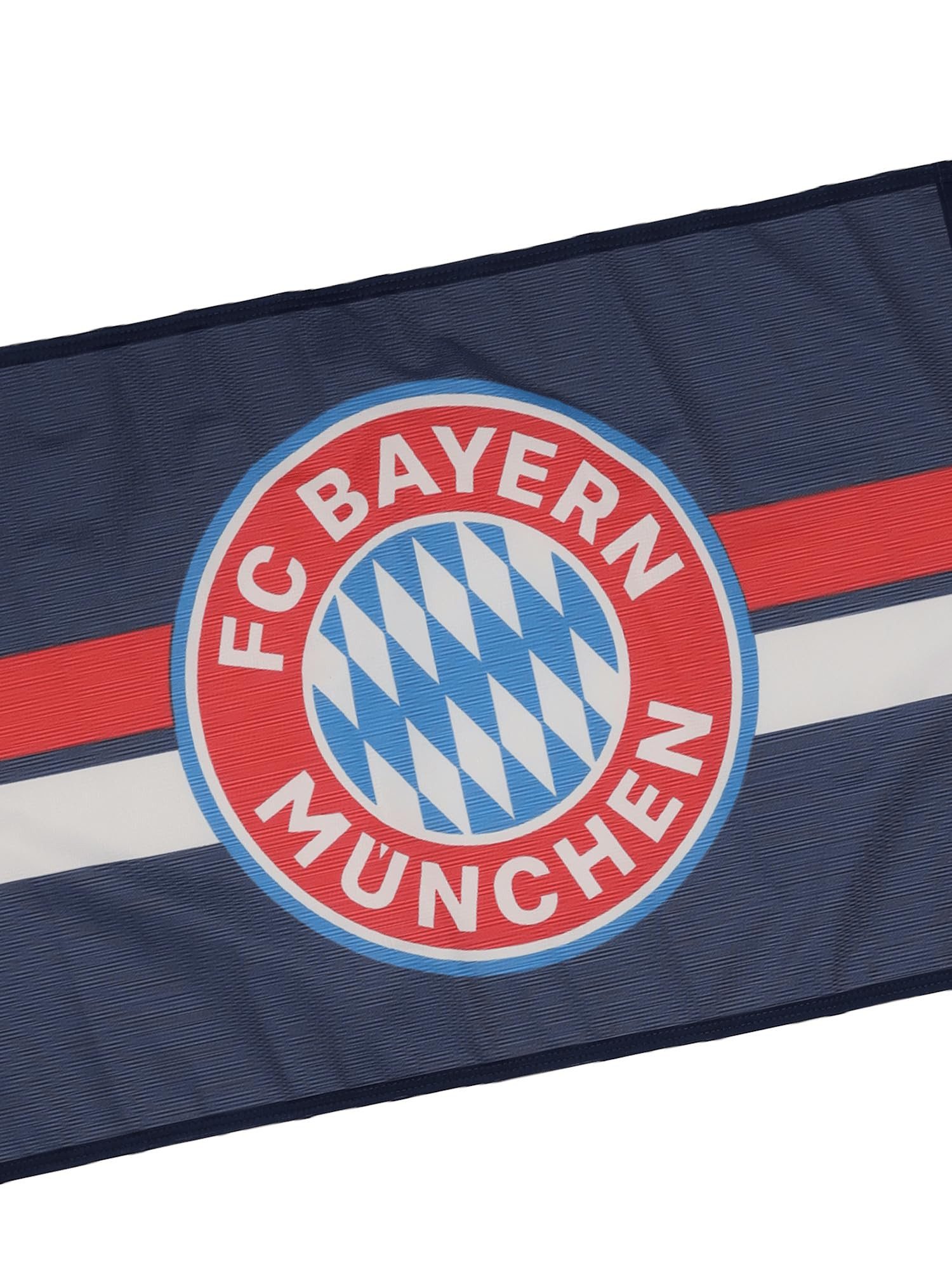 Fahne FC Bayern München I Fahne mit Stock 60 x 40 cm, Navy