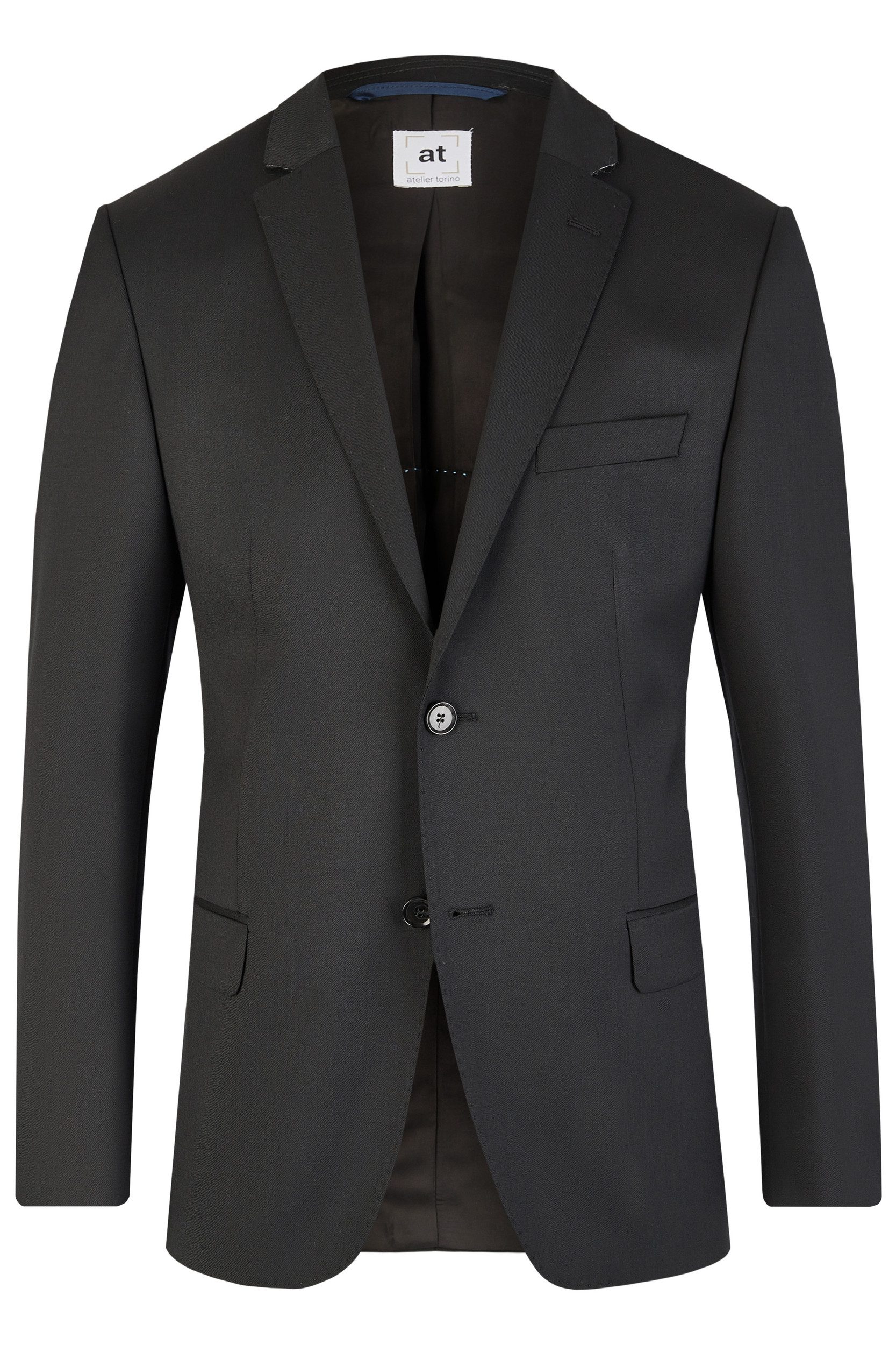 Sakko Atelier-Torino MIX&MATCH Herren Anzug-Sakko Modern-Fit Schwarz