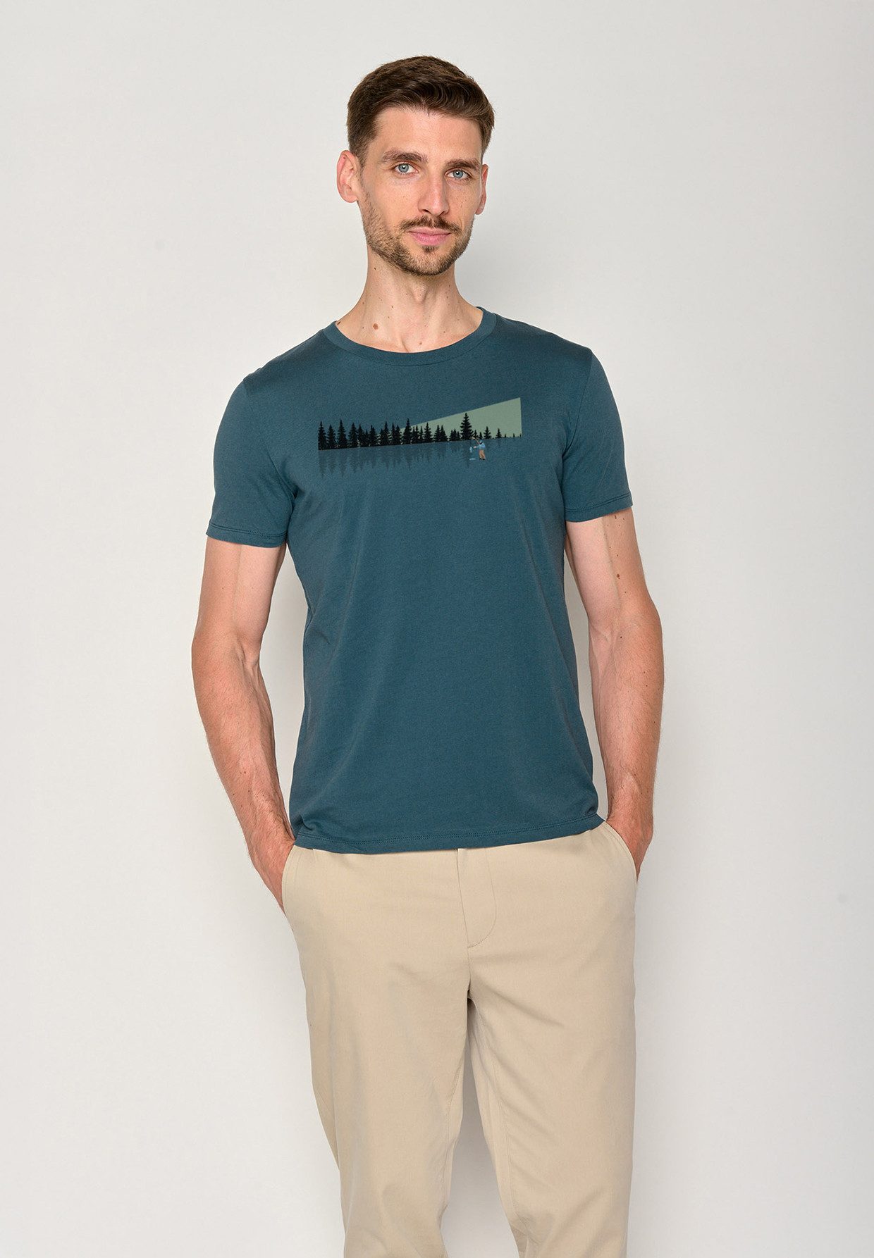 GreenBomb T-Shirt Guide Nature Ice Fishing Motiv Natur (1-tlg., 1) Rundhals günstig online kaufen