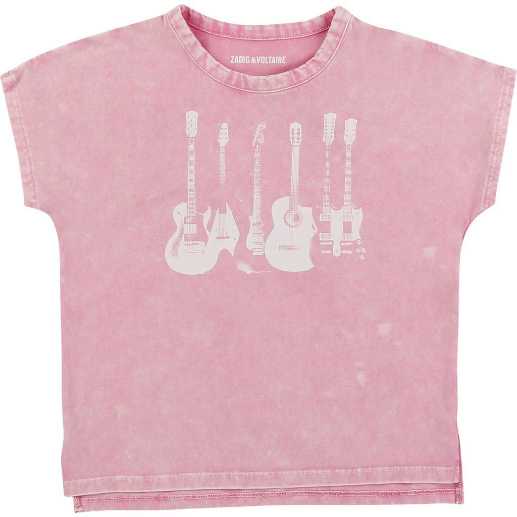Zadig Voltaire & ZADIG T-Shirt Look Print-Shirt Vintage rosa & VOLTAIRE in