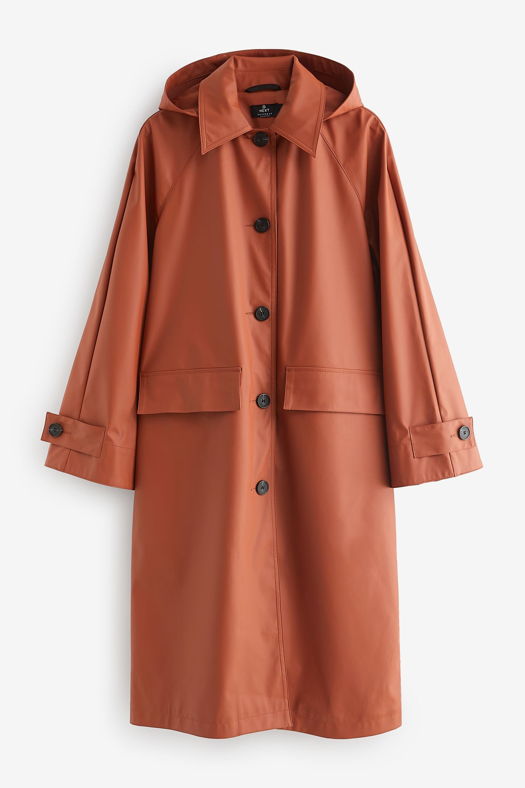 Kurzmantel Gummierter Trenchcoat, Kurzgröße