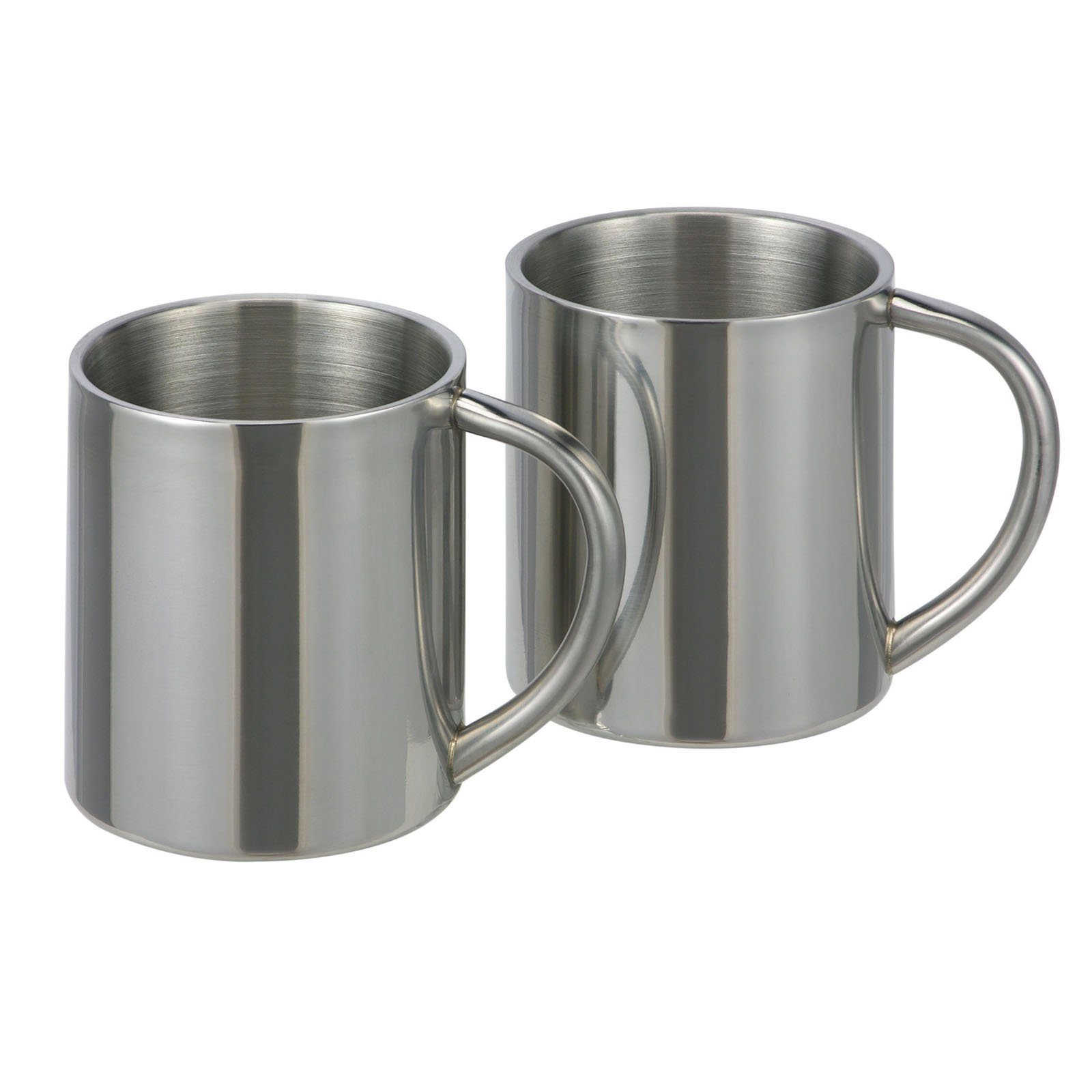 HAC24 Becher Trinkbecher Isolierbecher Kaffee Thermo Tasse Edelstahlbecher, 2-tlg., Edelstahl, 200ml, Doppelwandig
