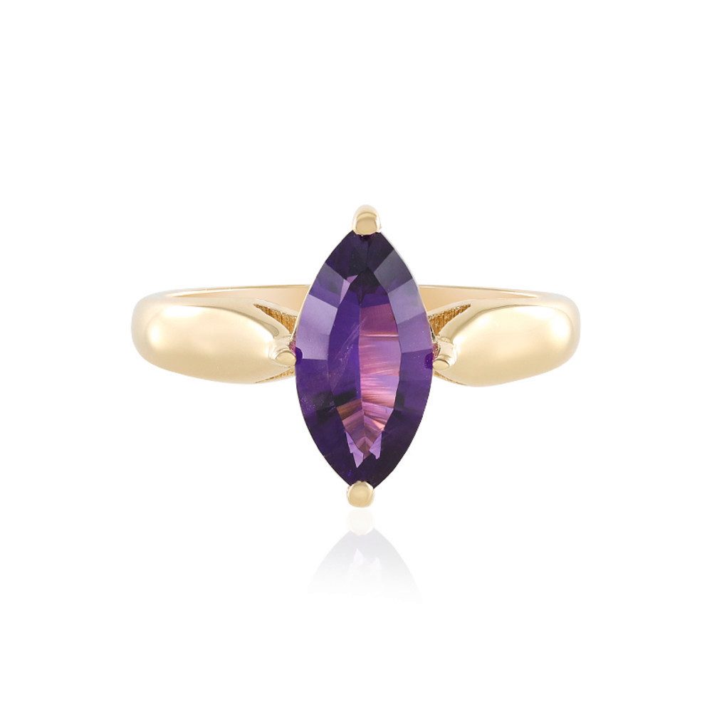 Cavill Solitärring Cavill Ring Sambia Amethyst 1,41 ct, vergoldet, Marquise Schliff (1-tlg)
