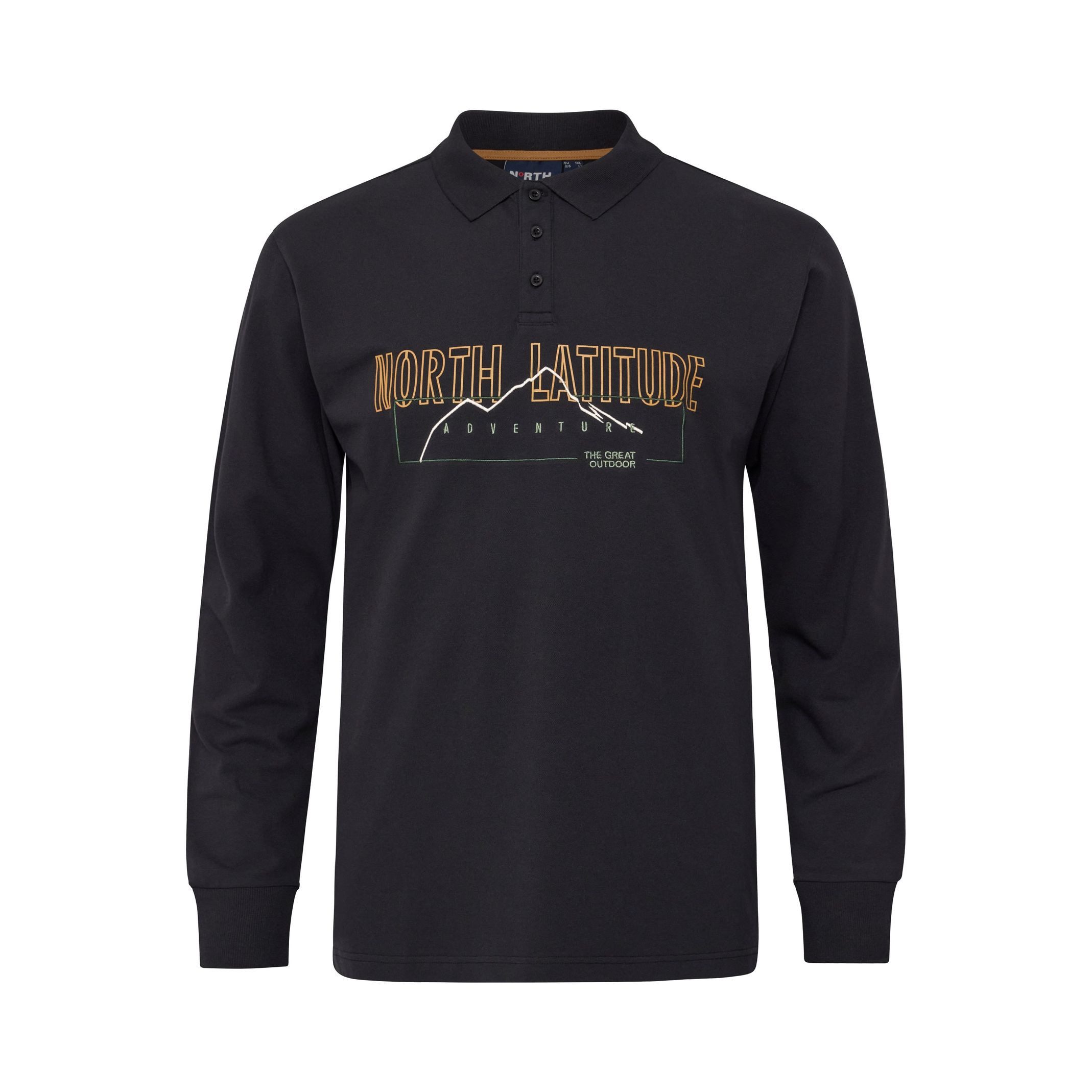 north 56 4 Langarm-Poloshirt Langarm Poloshirt in großen Größen von North L günstig online kaufen
