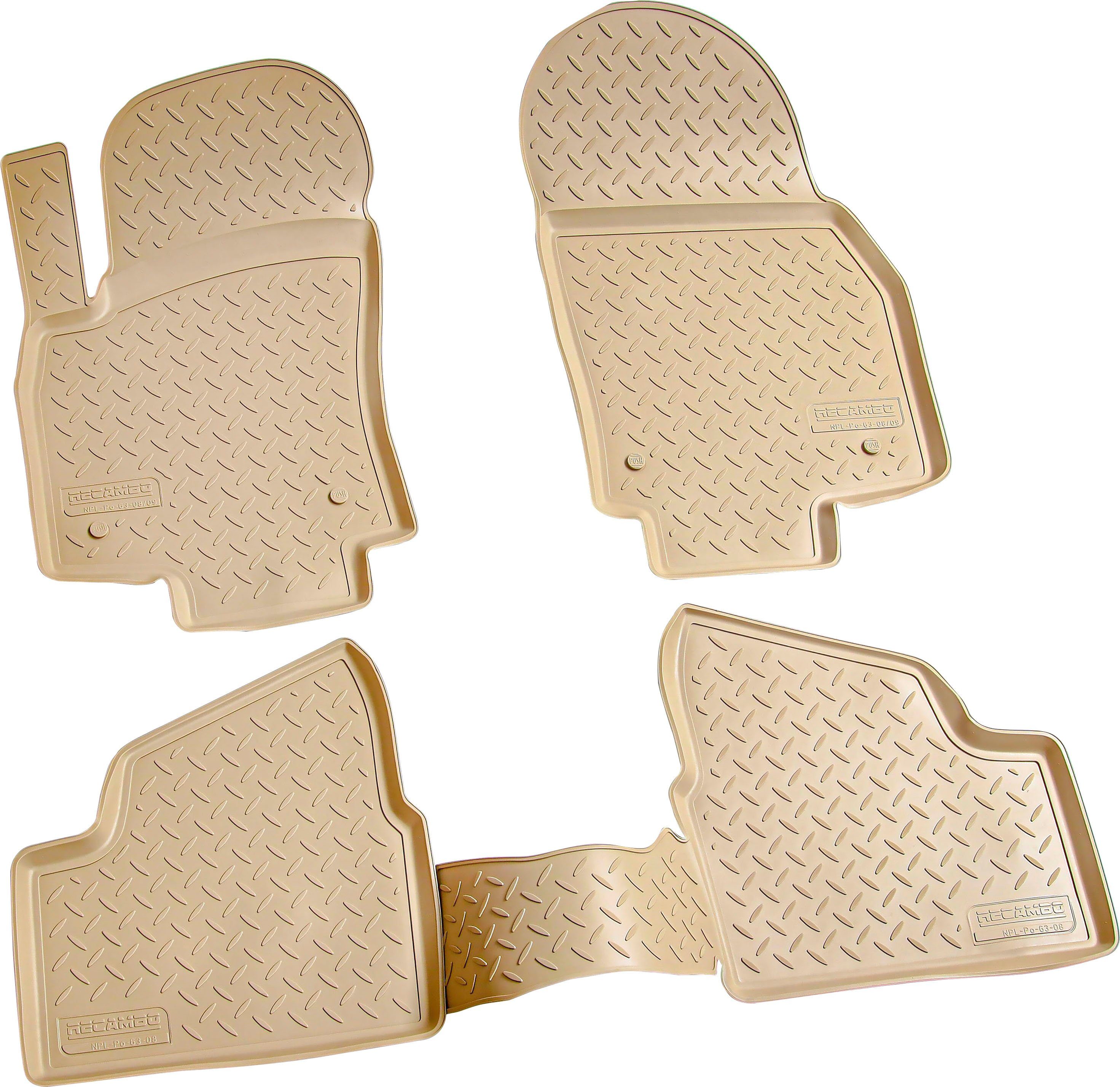 RECAMBO Passform-Fußmatten CustomComforts (4 OPEL Astra, perfekte St), Passform - 2004 H 2014, für